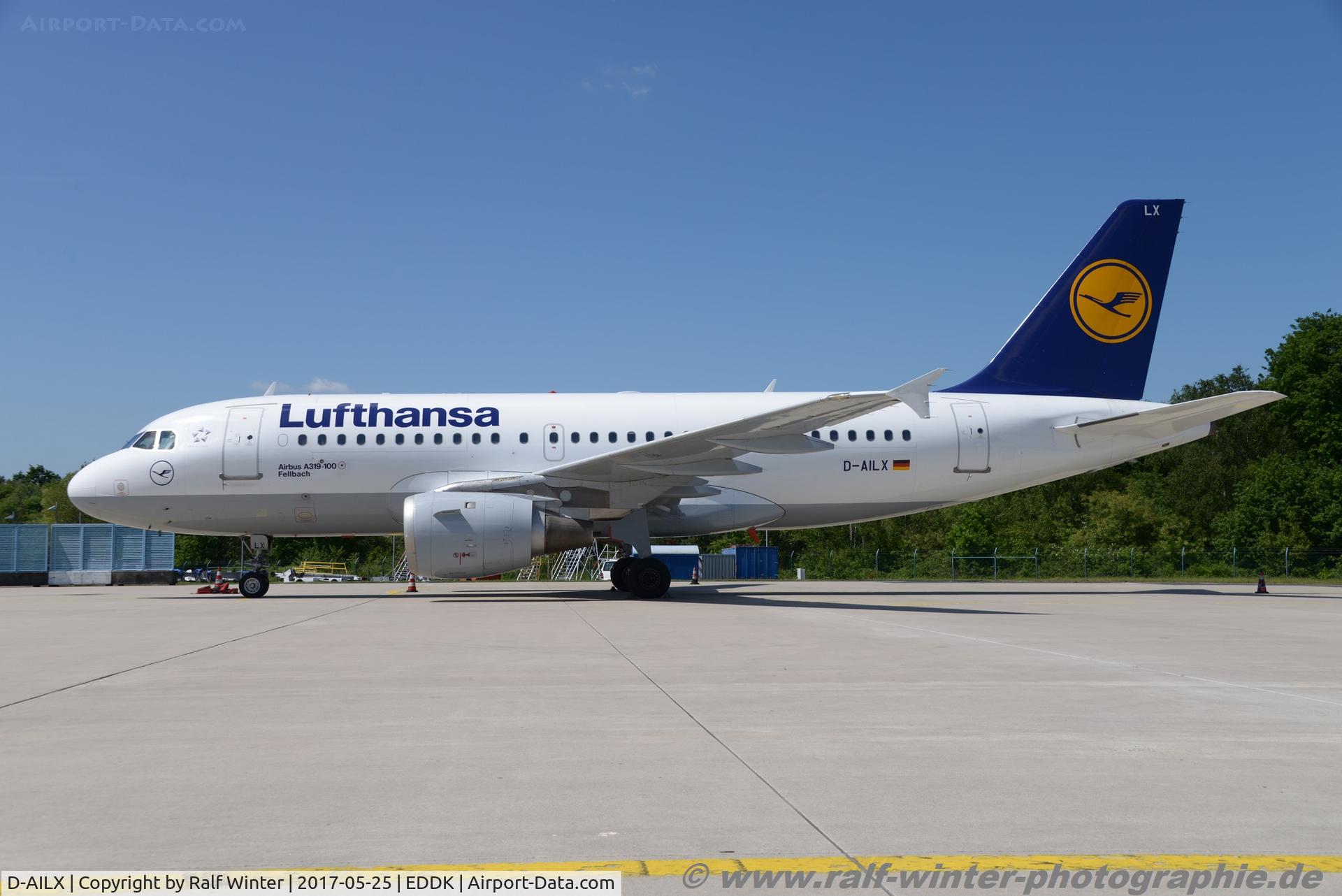 D-AILX, 1998 Airbus A319-114 C/N 860, Airbus A319-114 - LH DLH Lufthansa 'Fellbach' - 860 - D-AILX - 25.05.2017 - CGN