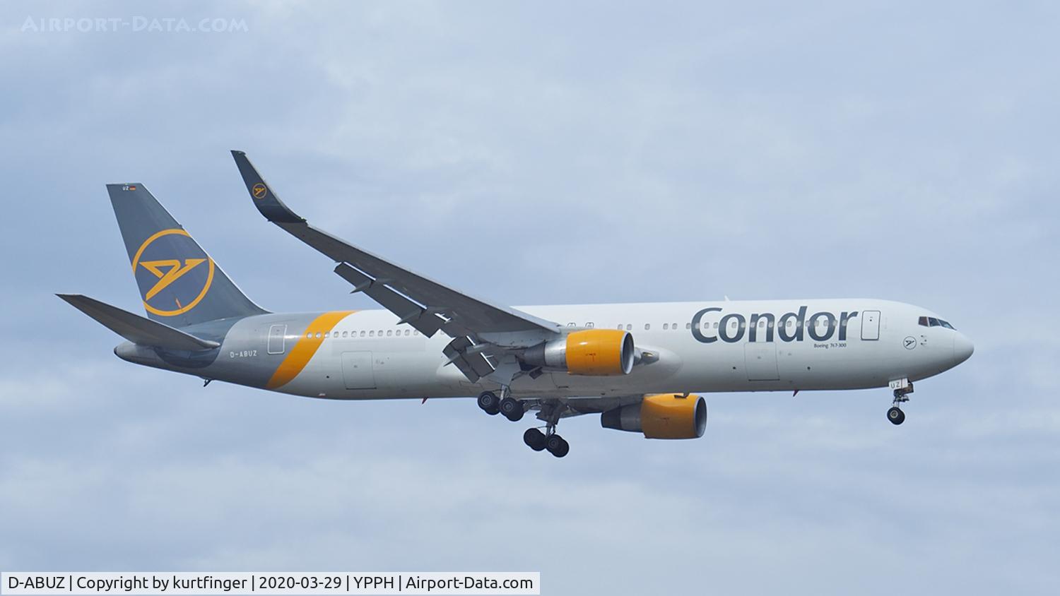 D-ABUZ, 1991 Boeing 767-330/ER C/N 25209, Departed Europe, Covid repatriation flight to YPPH 29th March 2020.