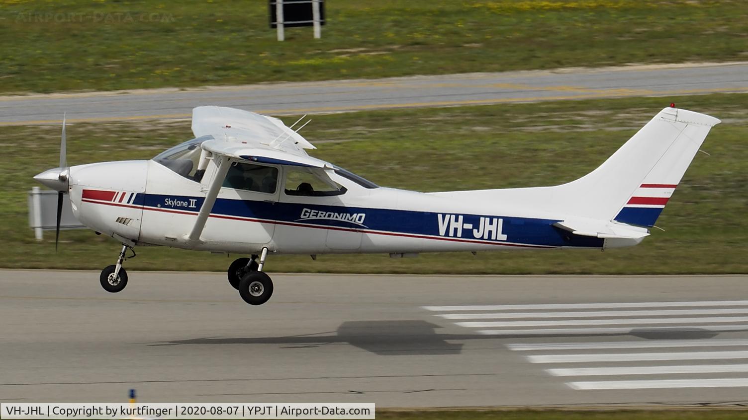 VH-JHL, 1977 Cessna 182Q Skylane C/N 18265565, Cessna 182Q sn 18265565. VH-JHL YPJT 7th August 2020.