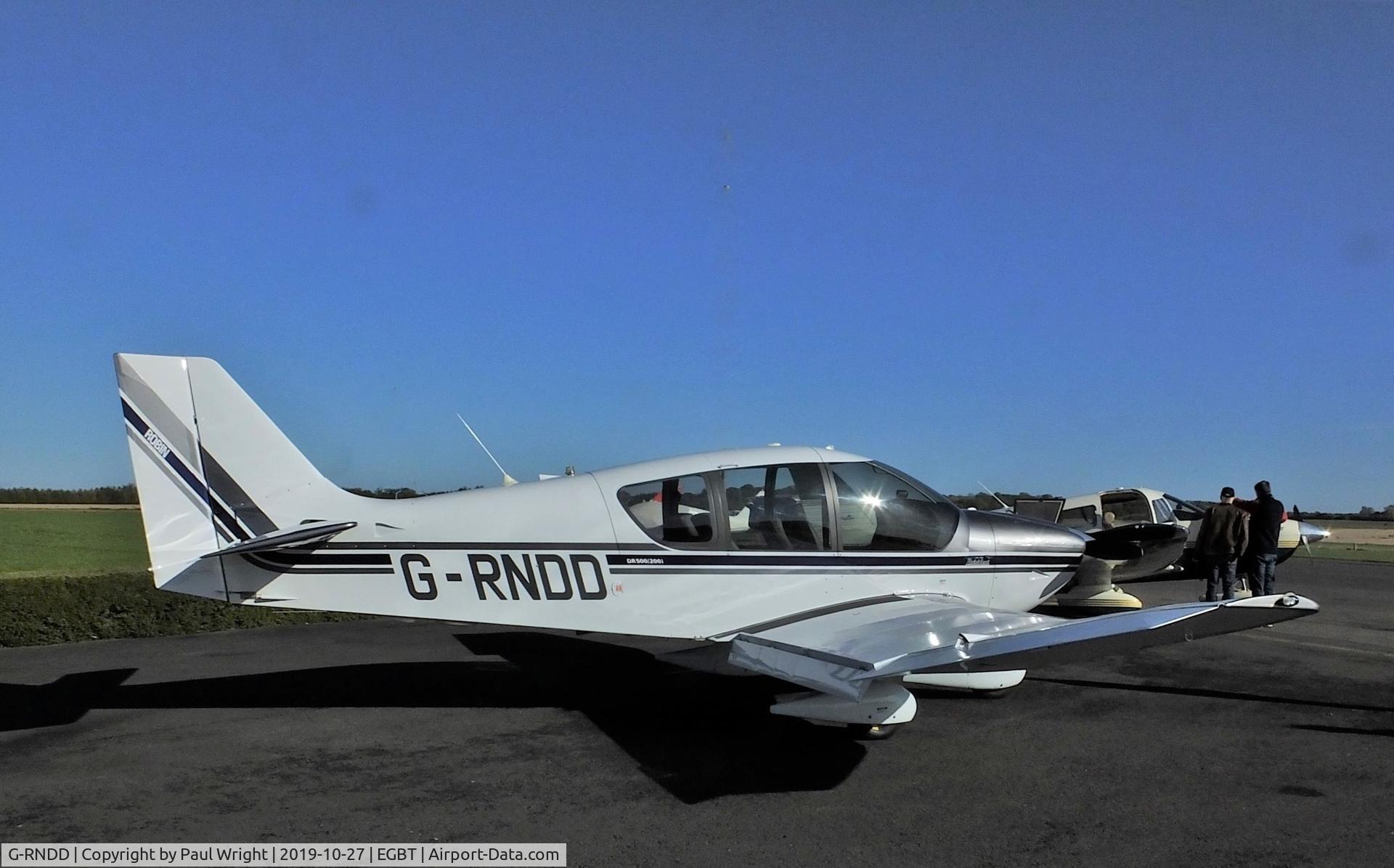 G-RNDD, 2003 Robin DR-400-500 President C/N 37, VAC All Hallows Fly In 2019 at Turweston Airfield.