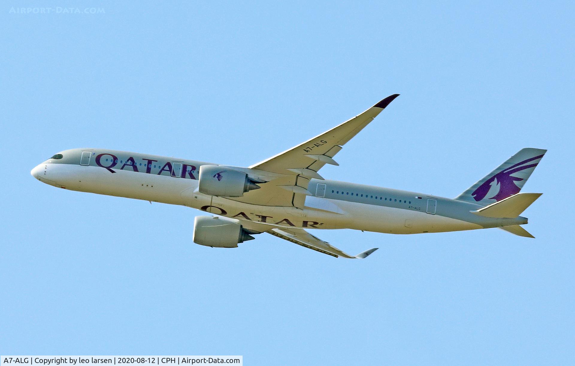 A7-ALG, 2015 Airbus A350-941 C/N 013, Copenhagen 12.8.2020