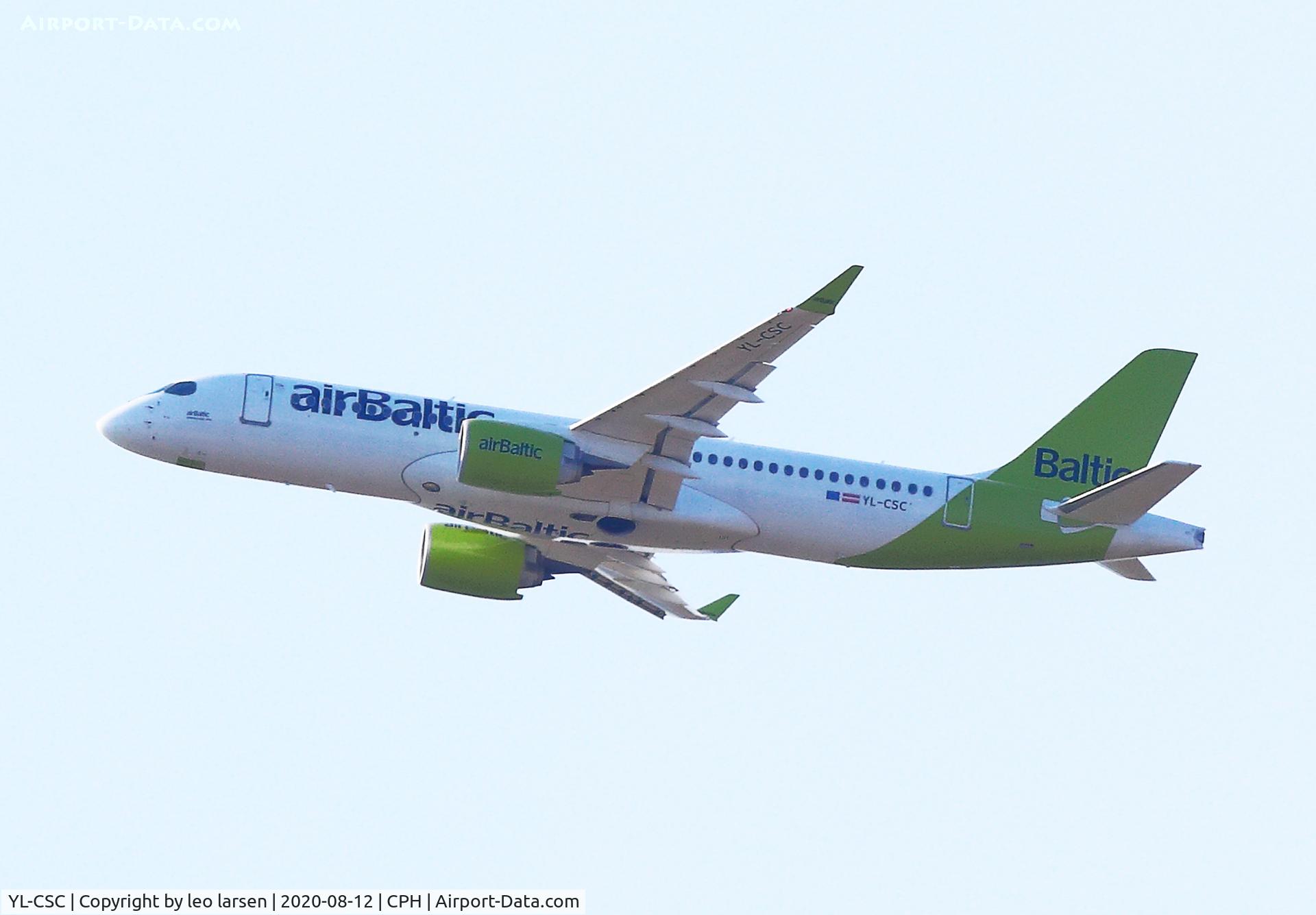 YL-CSC, 2017 Bombardier CSeries CS300 (BD-500-1A11) C/N 55005, Copenhagen 12.8.2020
