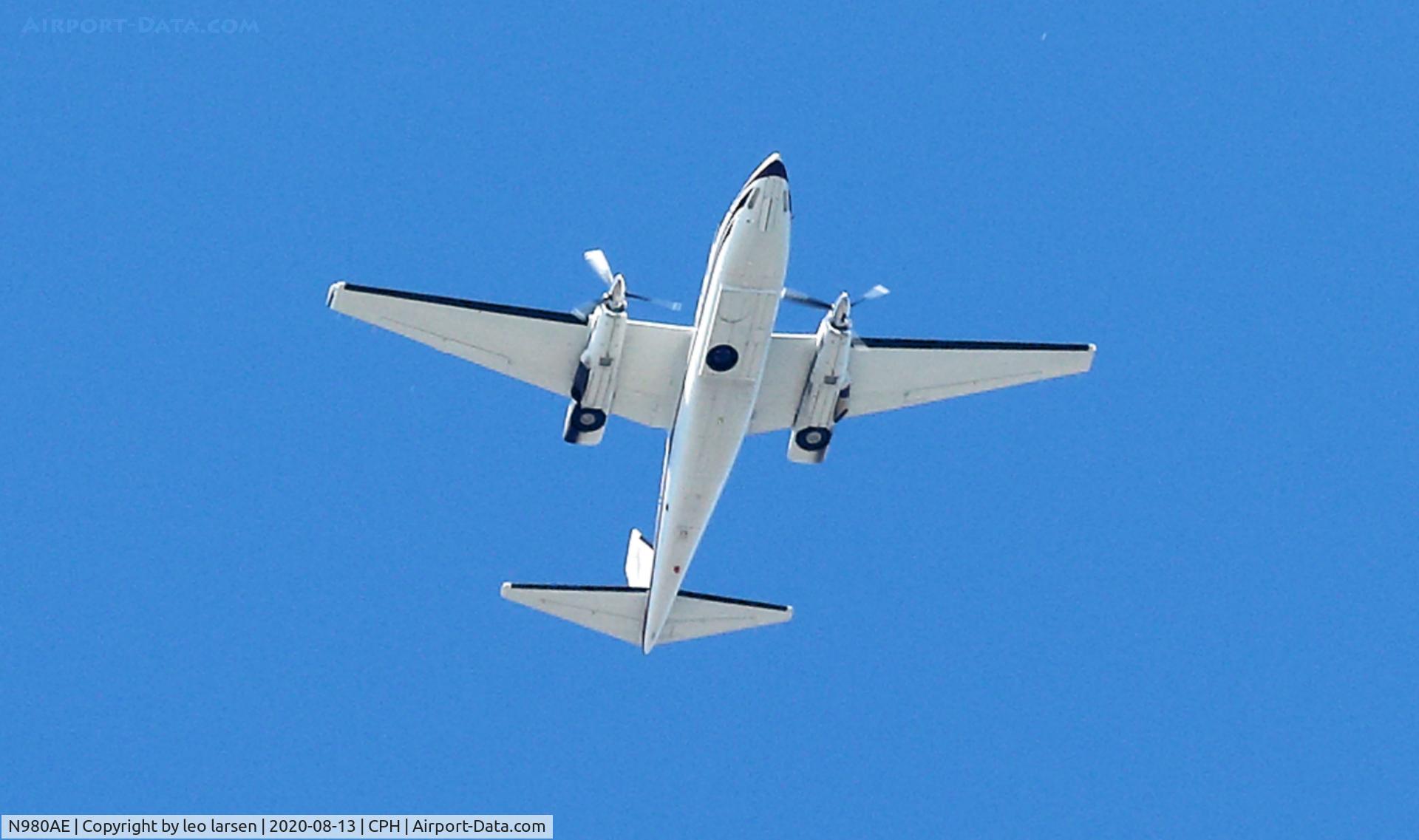 N980AE, 1981 Gulfstream American 695 Jetprop 980 C/N 95078, Copenhagen 13.8.2020 on a Photo mission in 4900 FT