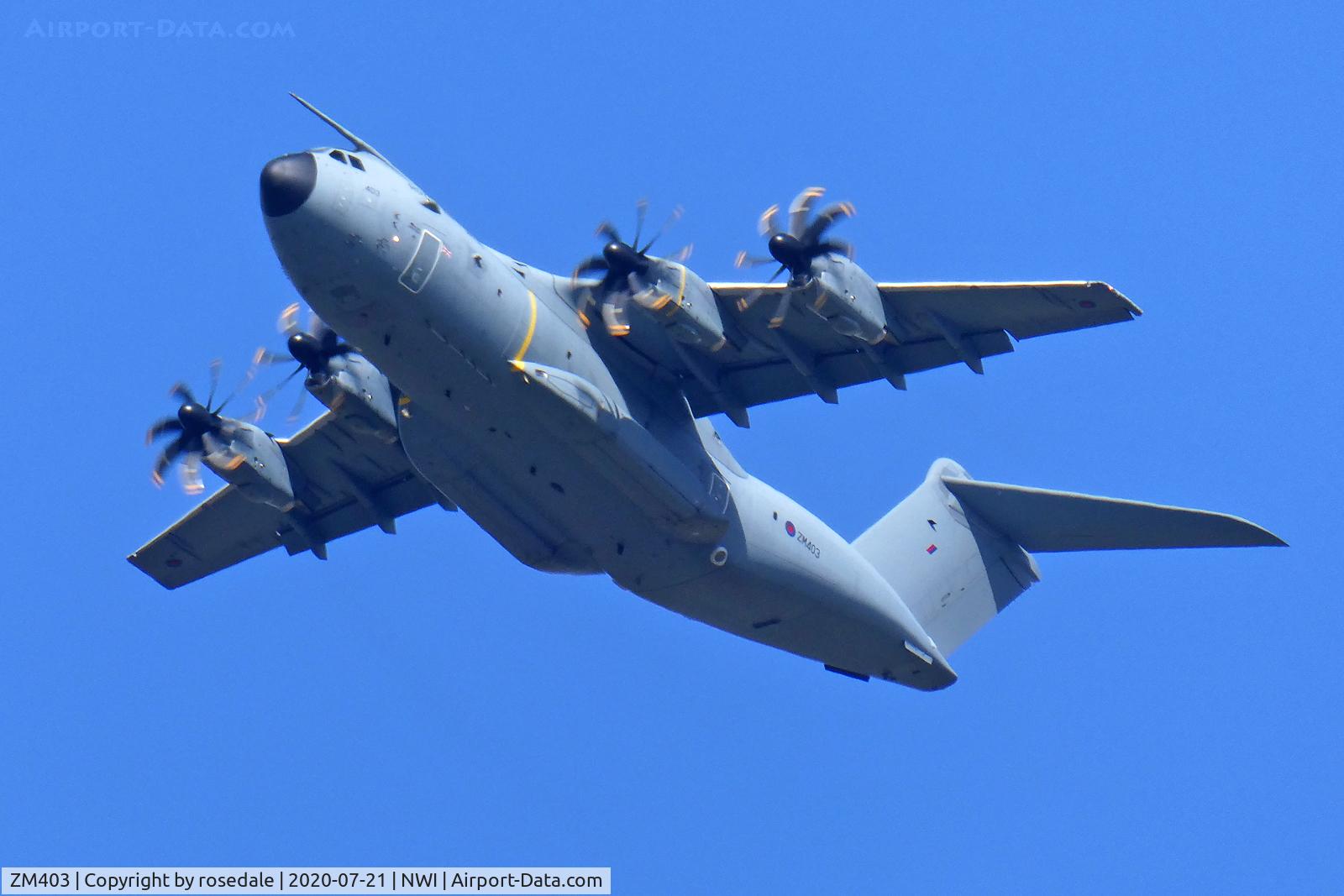 ZM403, 2015 Airbus A400M-180 Atlas C.1 C/N 020, Training Flight - Overshoot