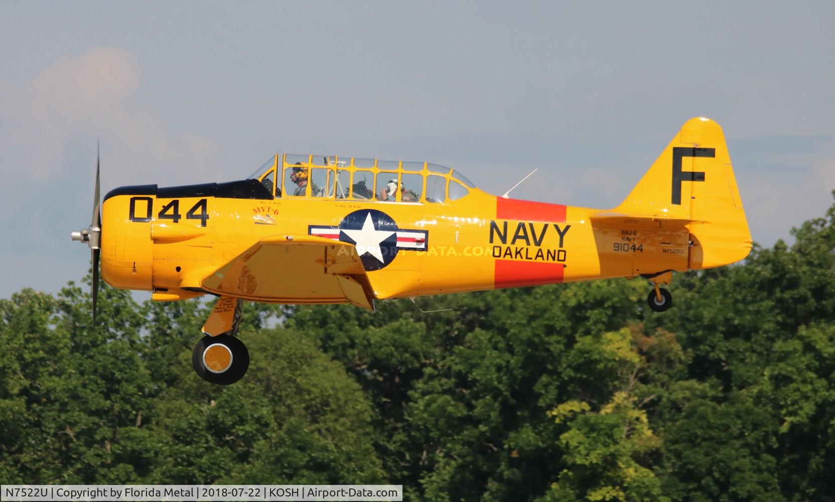 N7522U, 1952 Canadian Car & Foundry Harvard MK IV C/N CCF4-214, Harvard in SNJ colors