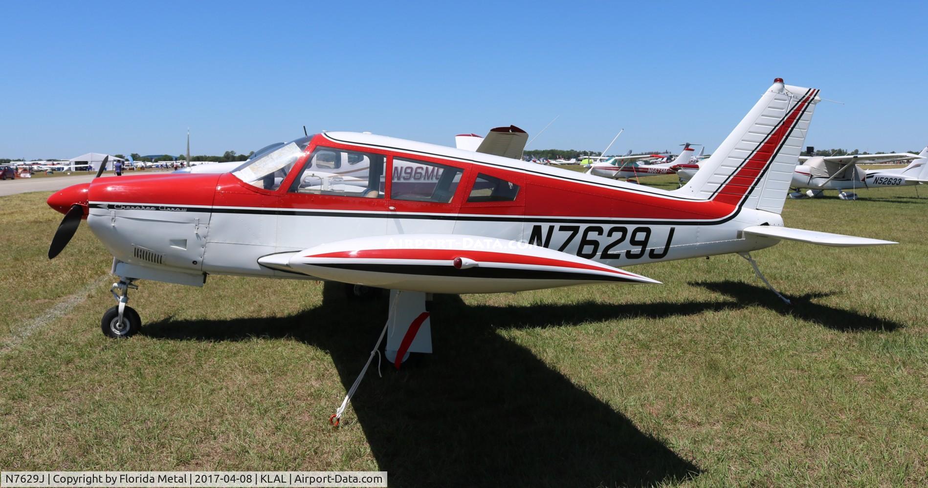 N7629J, 1969 Piper PA-28R-180 Cherokee Arrow C/N 28R-31024, PA-28R-180