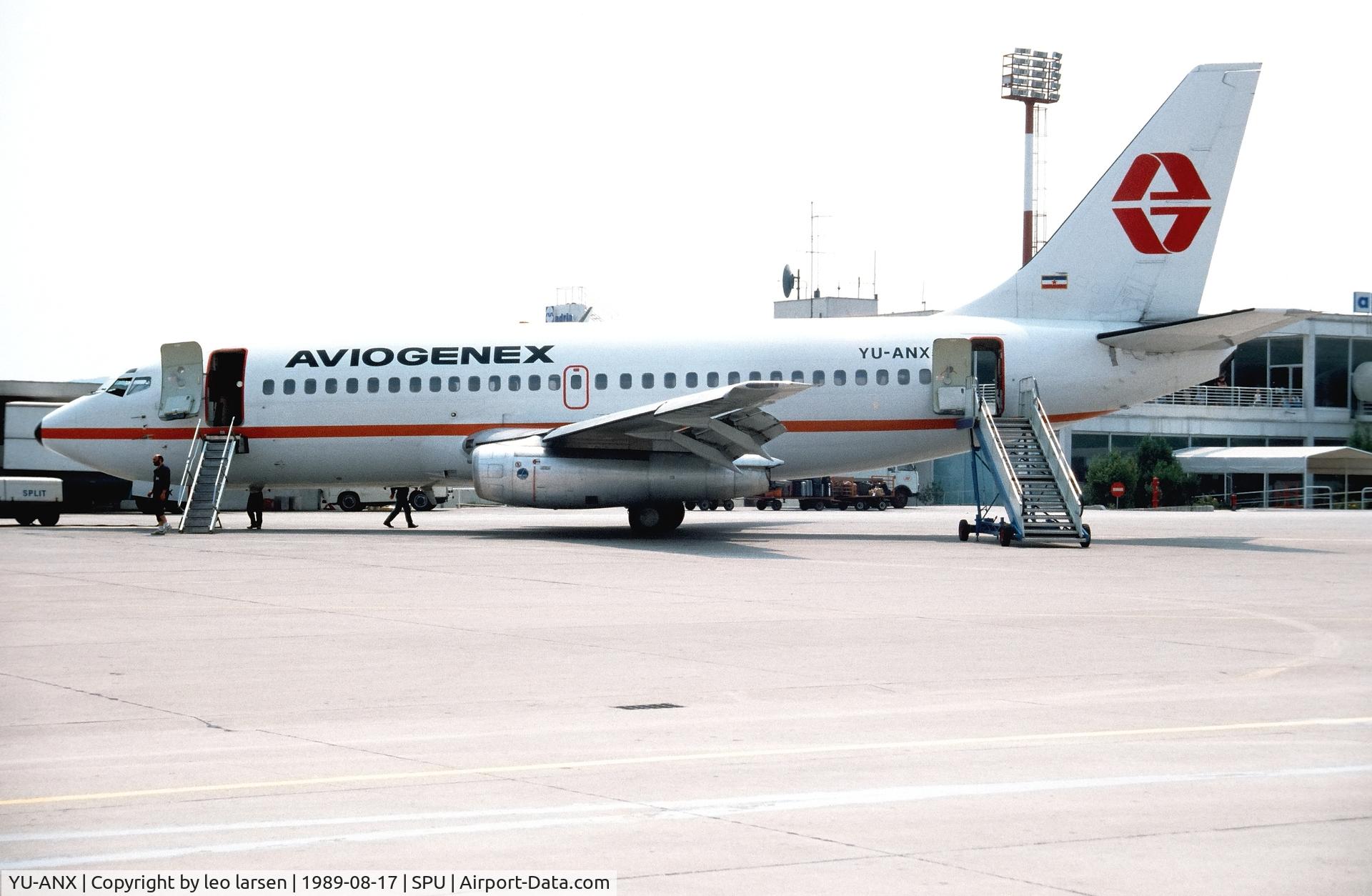 YU-ANX, 1969 Boeing 737-281 C/N 20227, Split 17.8.1989