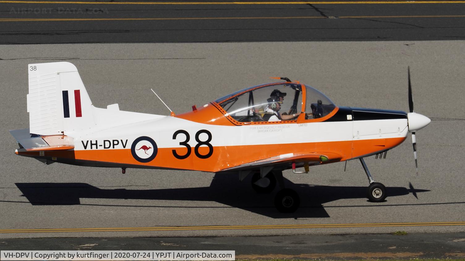 VH-DPV, 1975 New Zealand CT-4A Airtrainer C/N 038, New Zealand Aerospace CT-4A cn 038. VH-DPV 24072020