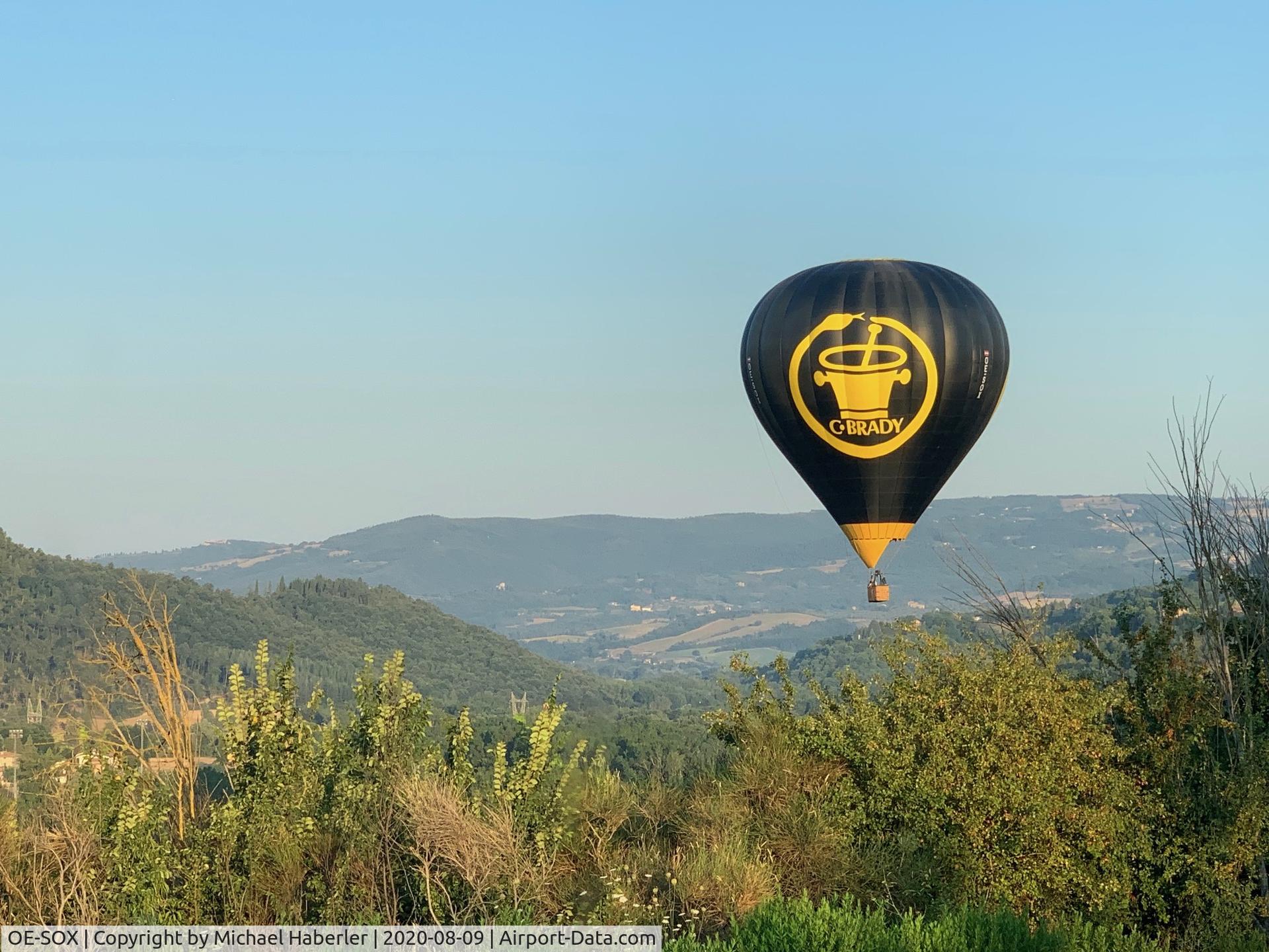 OE-SOX, 2019 Kubicek BB-45Z C/N 1584, hot air ballon over Todi, Umbria