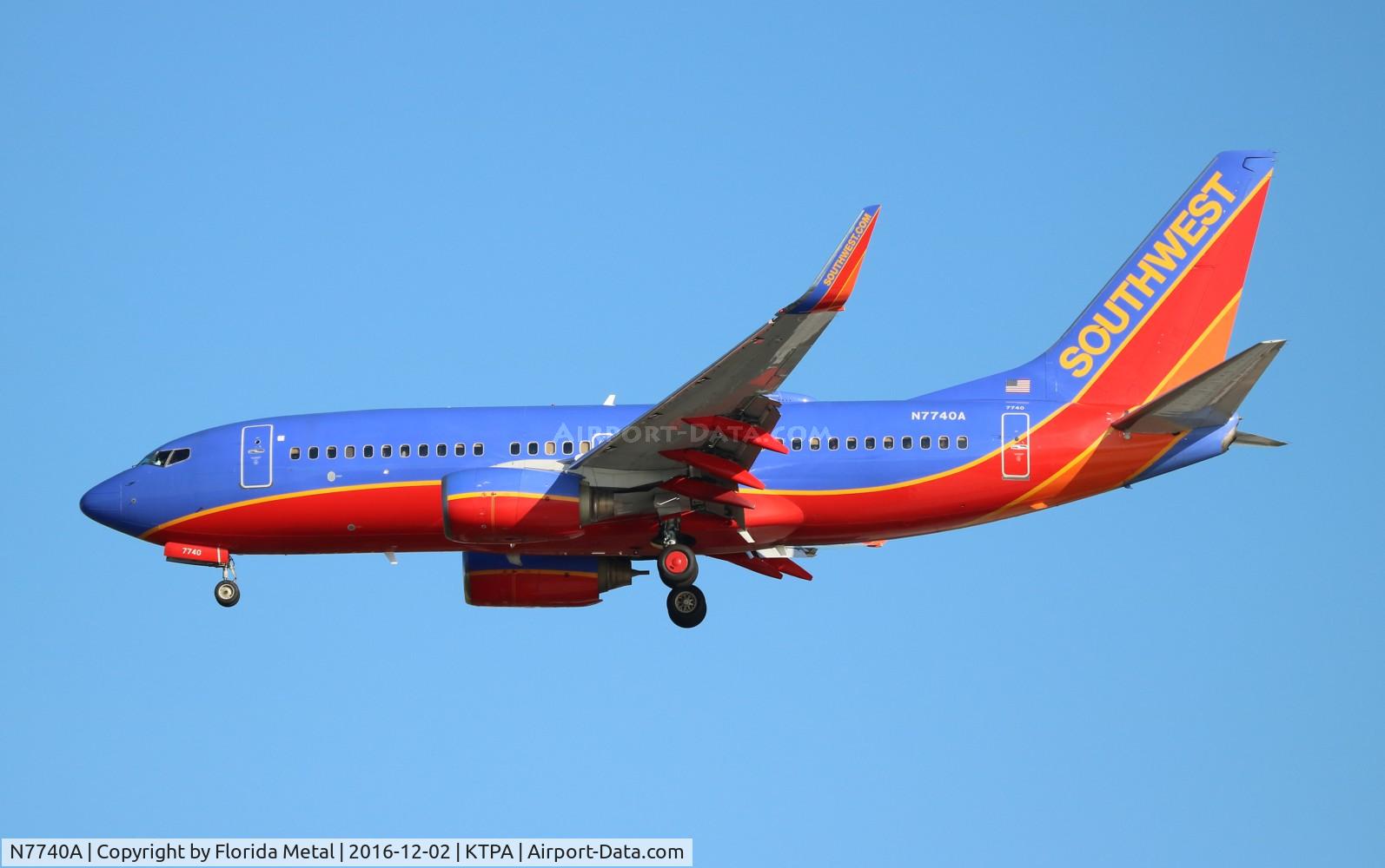 N7740A, 2007 Boeing 737-7BD C/N 33927, SWA 737-700