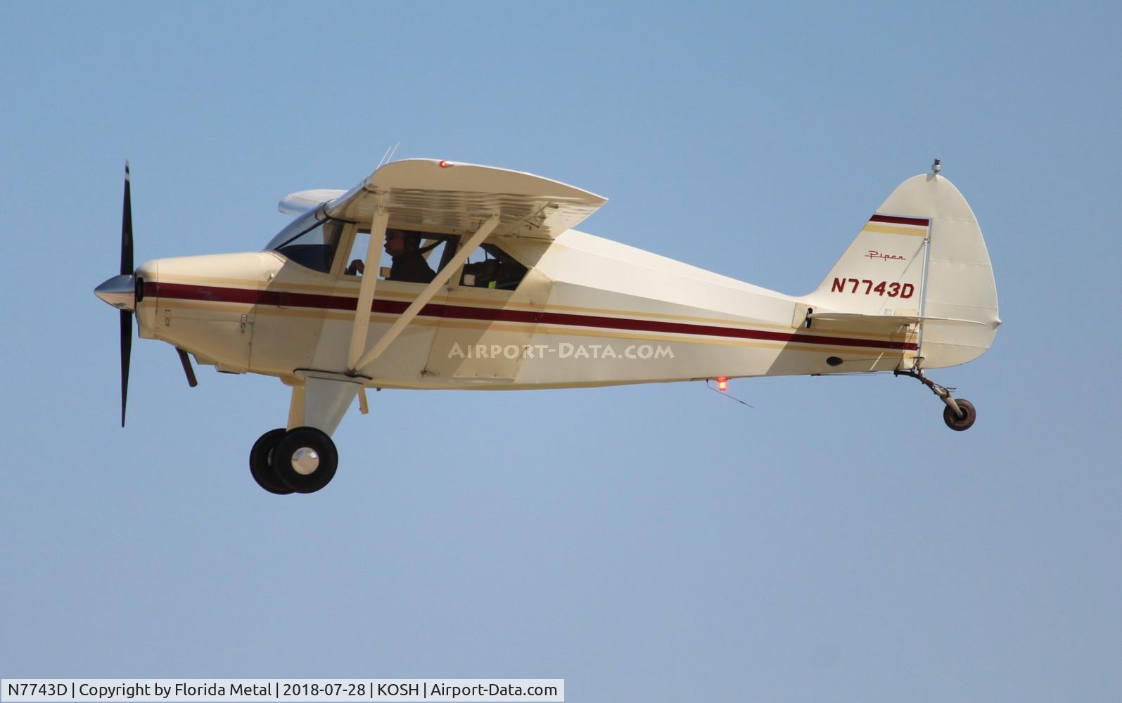 N7743D, 1957 Piper PA-22-150 Tri-Pacer C/N 22-5422, PA-22