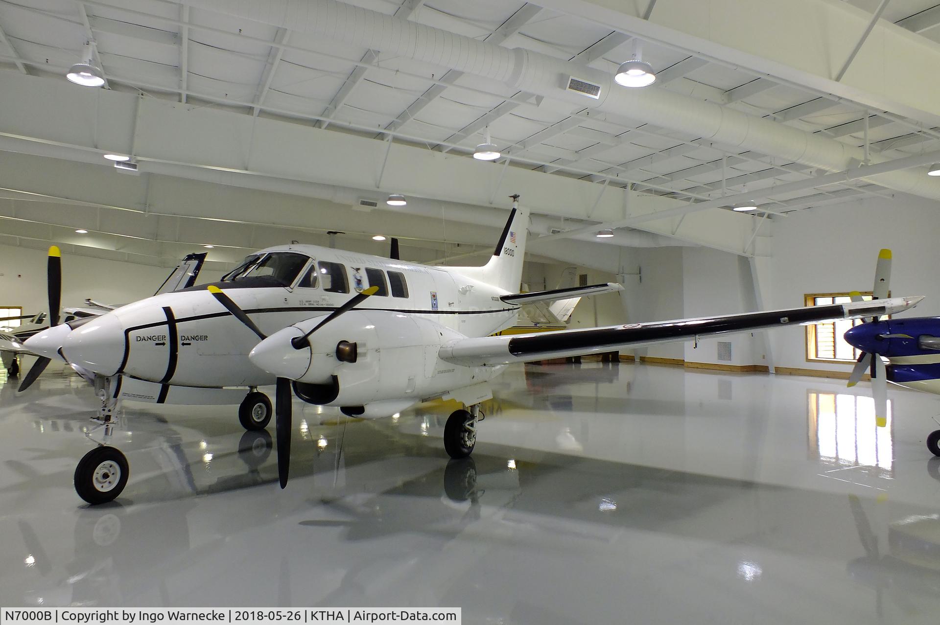 N7000B, 1966 Beech U-21A Ute C/N LM-01, Beechcraft U-21A Ute (Queen Air fuselage with King Air wings) at the Beechcraft Heritage Museum, Tullahoma TN