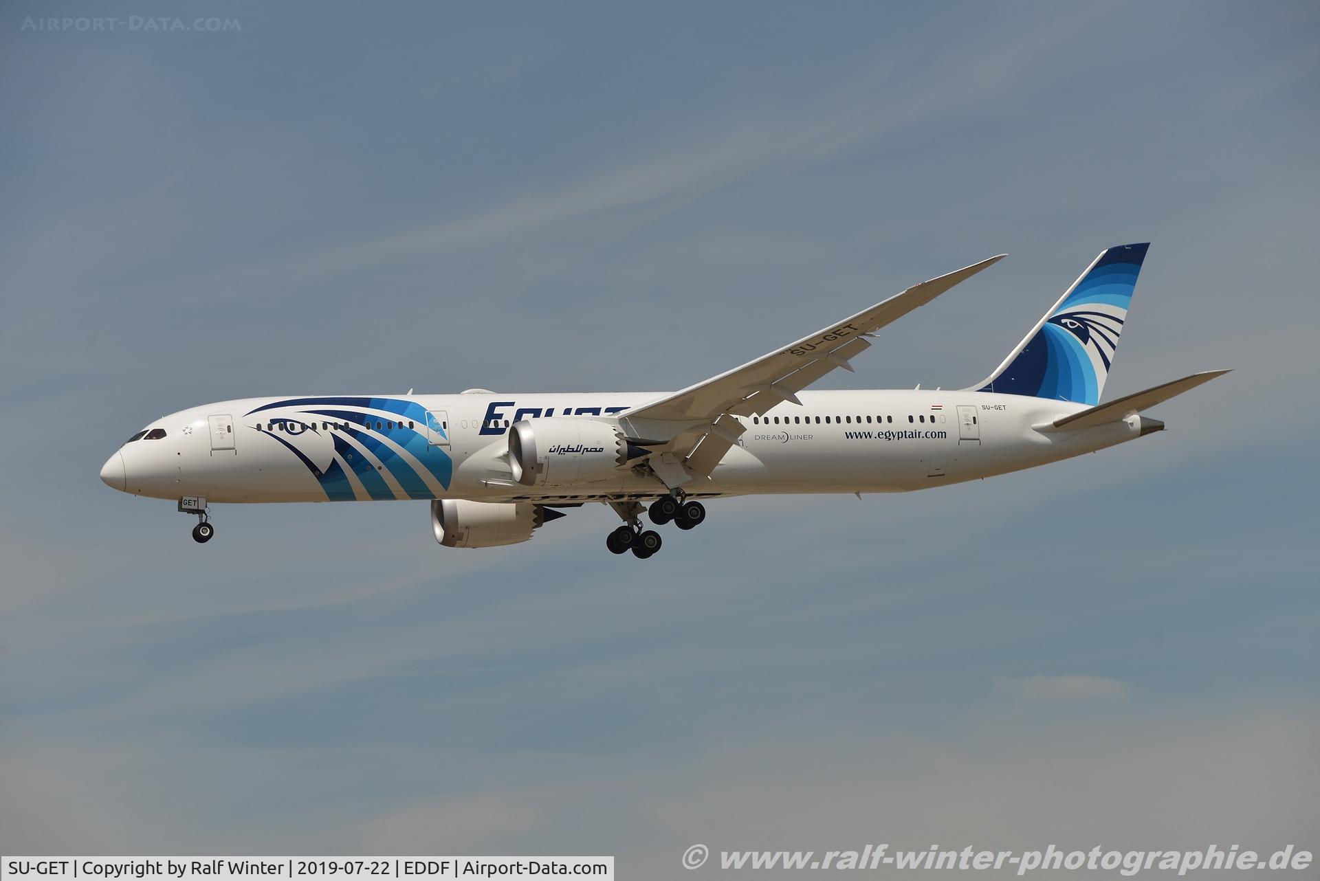 SU-GET, 2019 Boeing 787-9 Dreamliner Dreamliner C/N 38801, Boeing 787-9 Dreamliner - MS MSR Egyptair - 38801 - SU-GET - 22.07.2019 - FRA