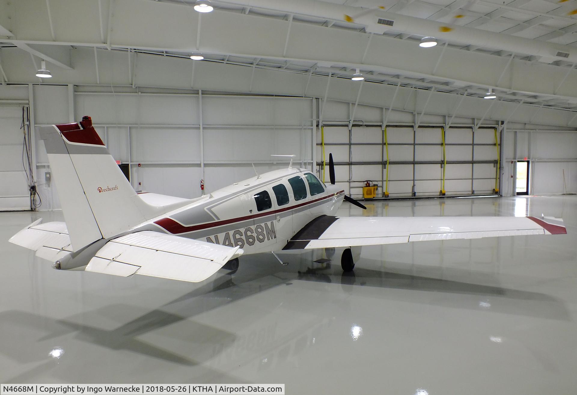 N4668M, 1978 Beech A36 Bonanza 36 C/N E-1252, Beechcraft A36 Bonanza at the Beechcraft Heritage Museum, Tullahoma TN