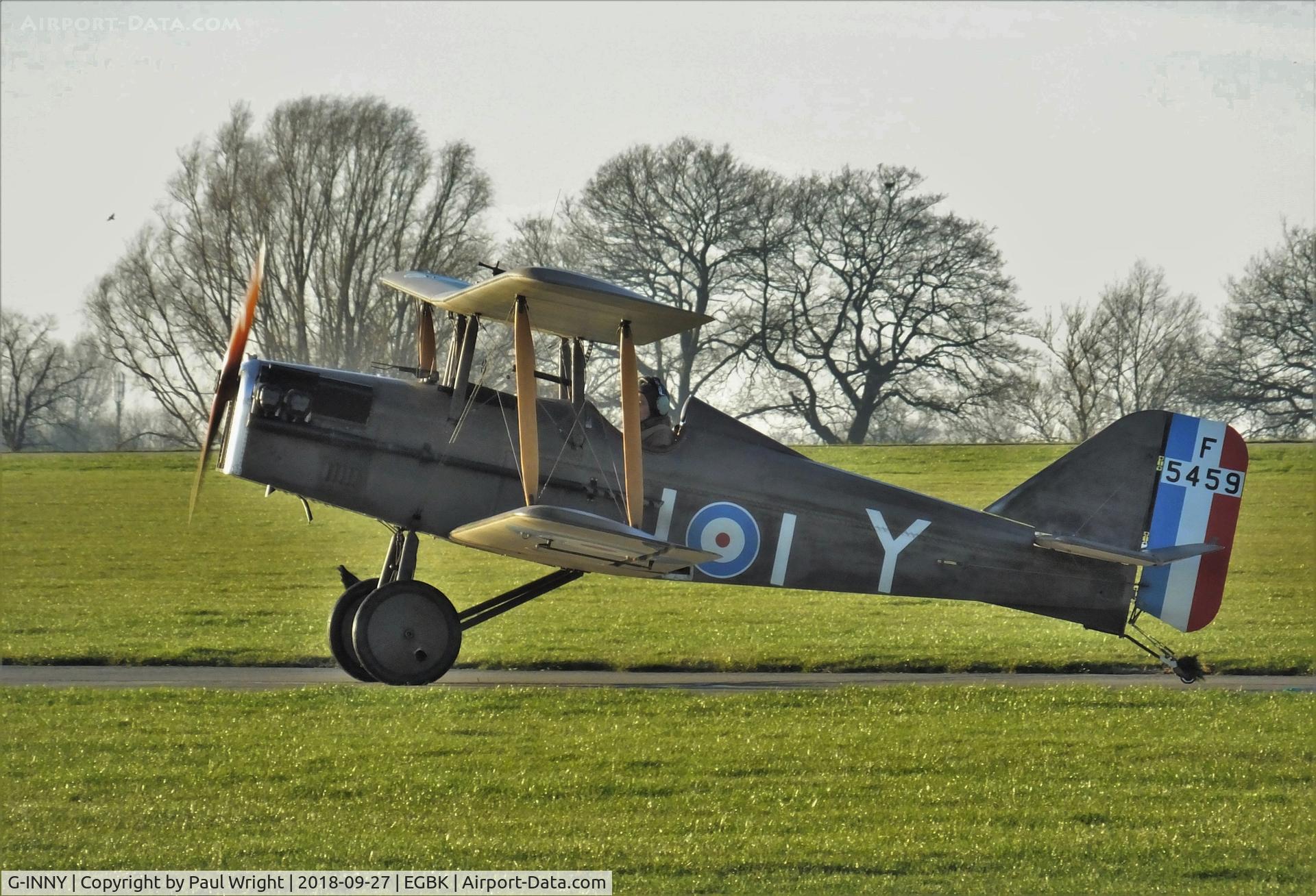 G-INNY, 1983 Royal Aircraft Factory SE-5A Replica C/N PFA 020-10439, Although a replica, I think it is very evocative of era of the original.