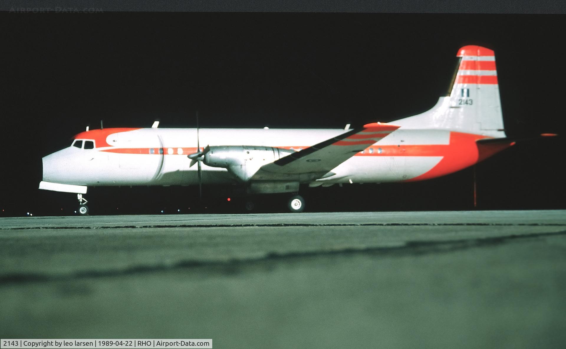 2143, 1970 NAMC YS-11A-220 C/N 2143, Rhodos 22.4.1989