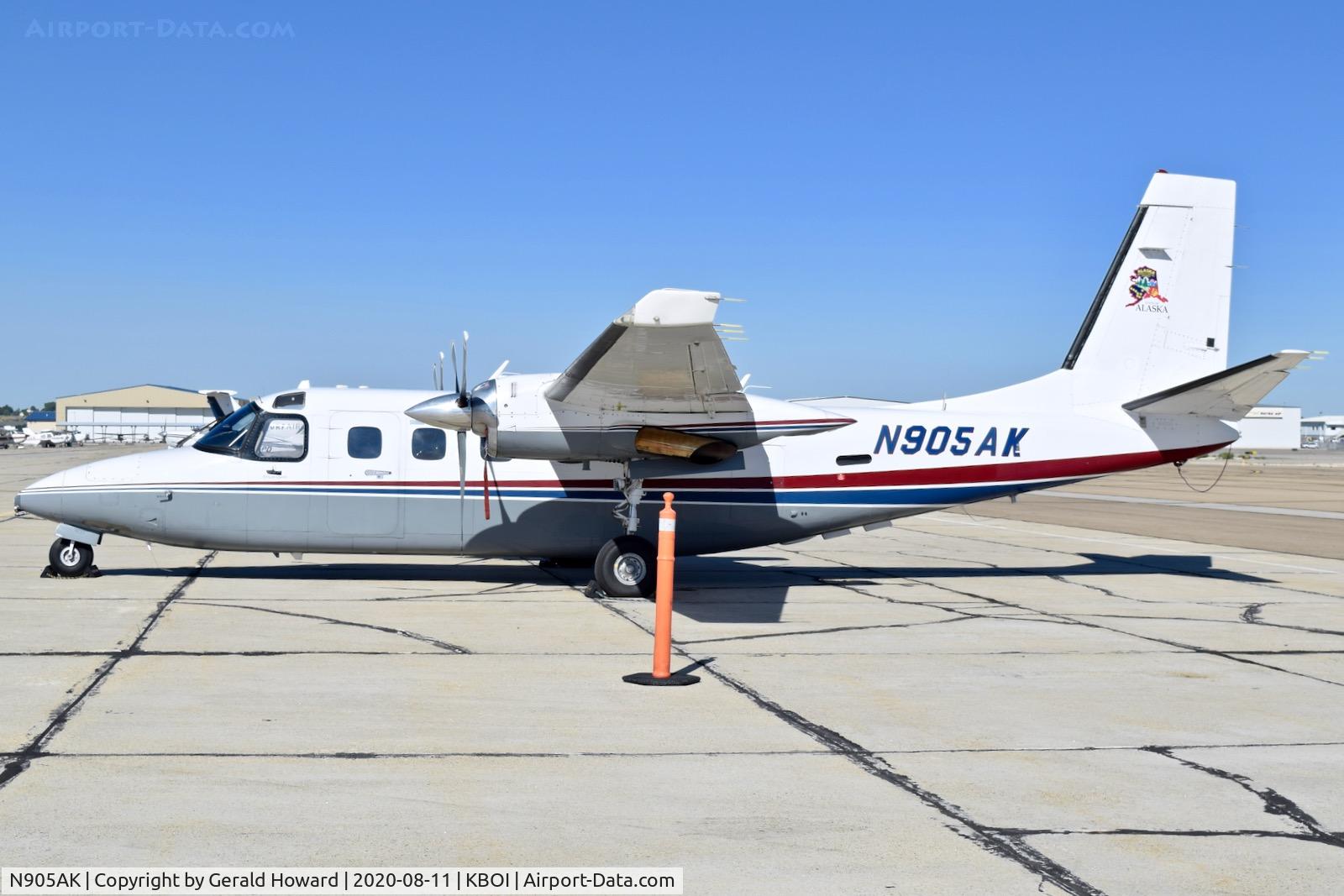 N905AK, 1983 Aero Commander 695A (G1000) C/N 96063, Parked on the south GA ramp.