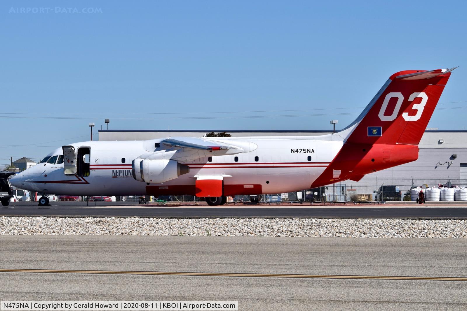 N475NA, 1991 British Aerospace BAe.146-200 C/N E2192, Parked on the NIFC ramp.