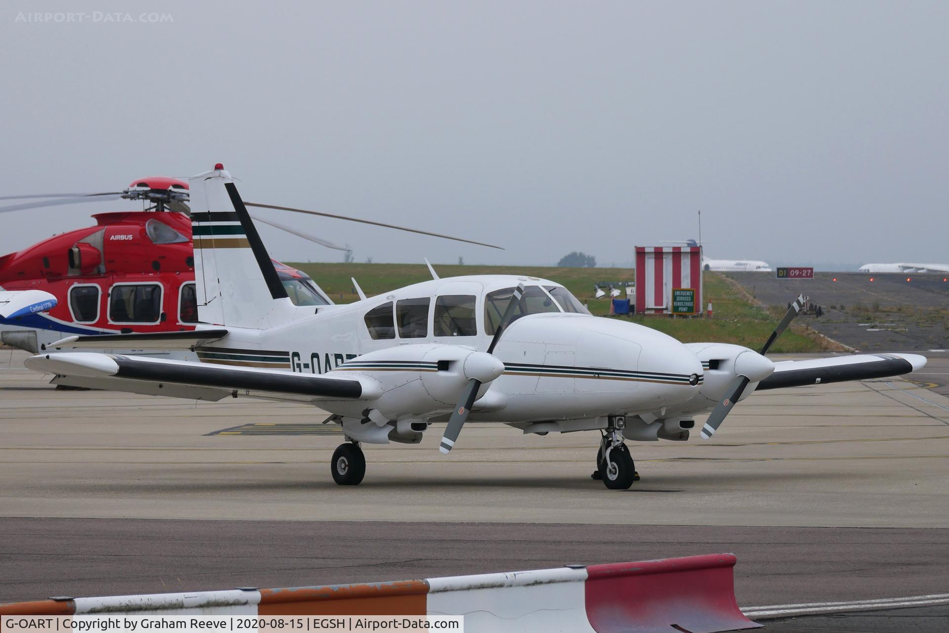 G-OART, 1969 Piper PA-23-250 Aztec D C/N 27-4293, Parked at Norwich.