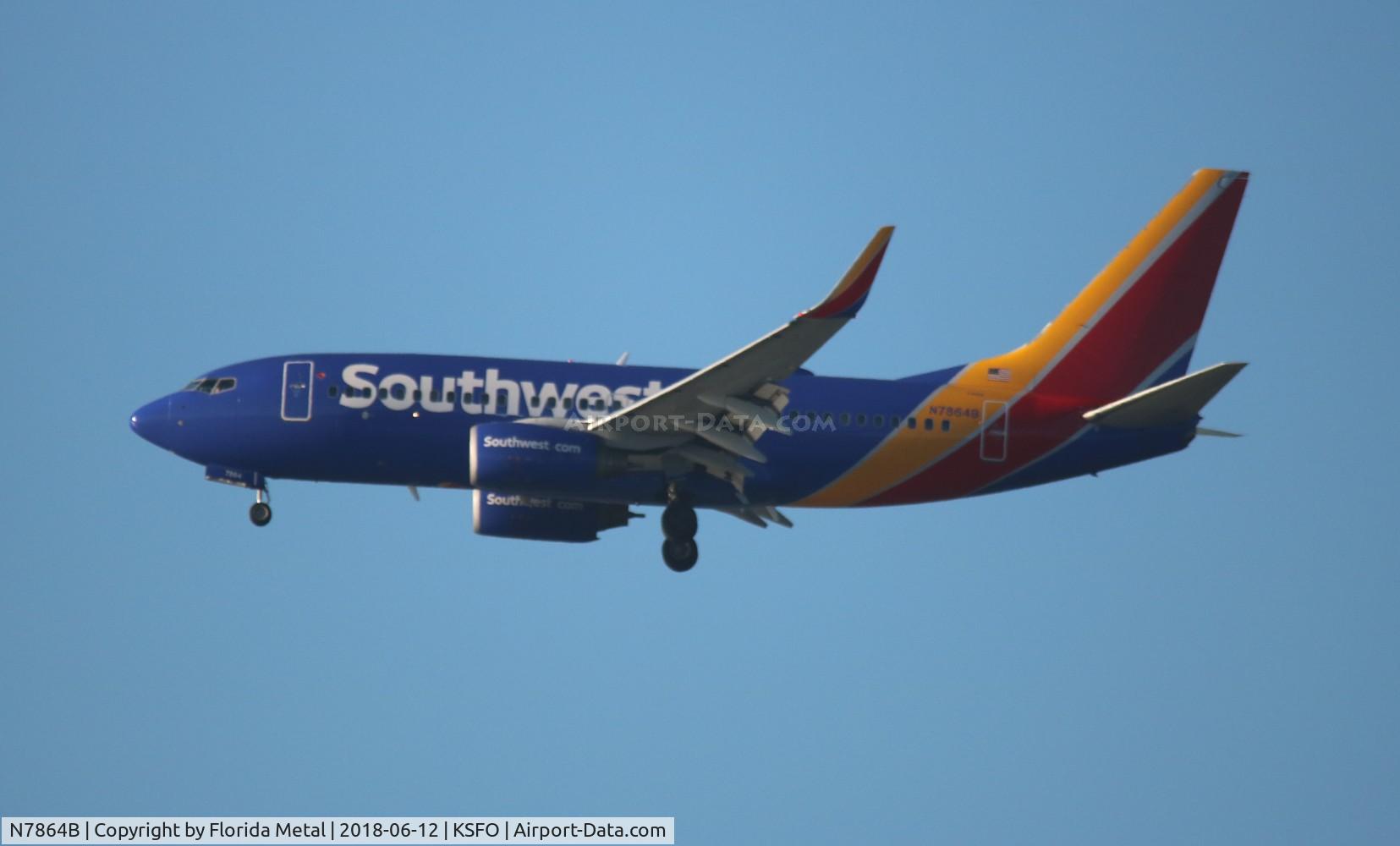 N7864B, 2001 Boeing 737-7Q8 C/N 30638, WN 737-700