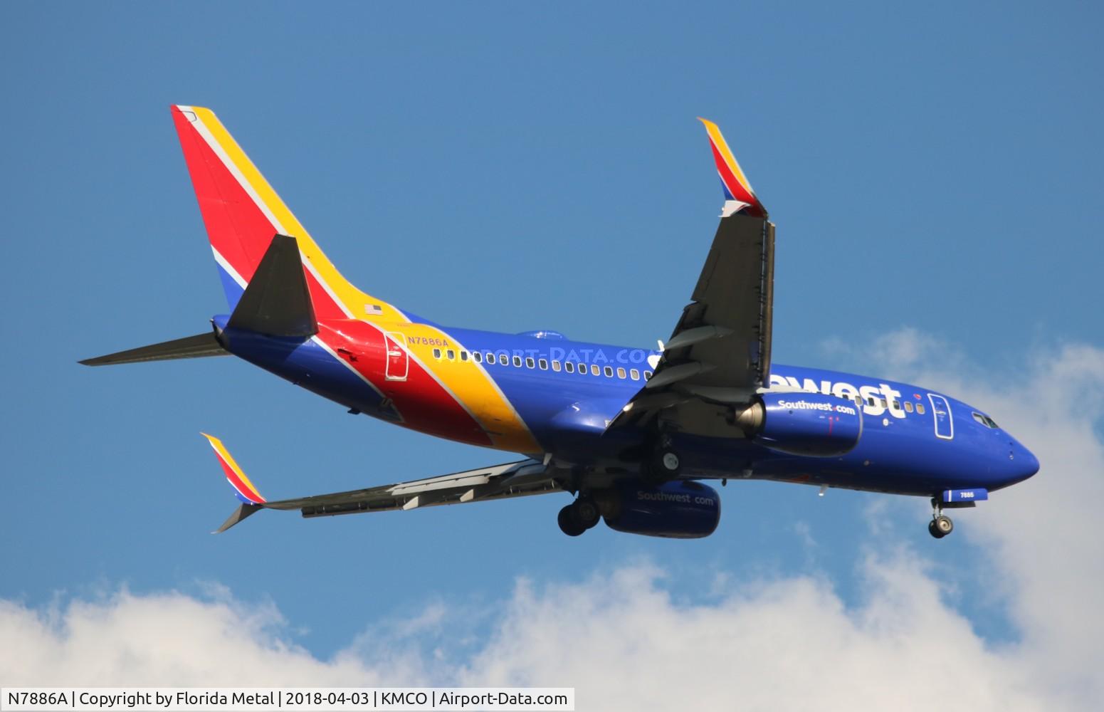 N7886A, 2007 Boeing 737-752 C/N 35122, WN 737-700