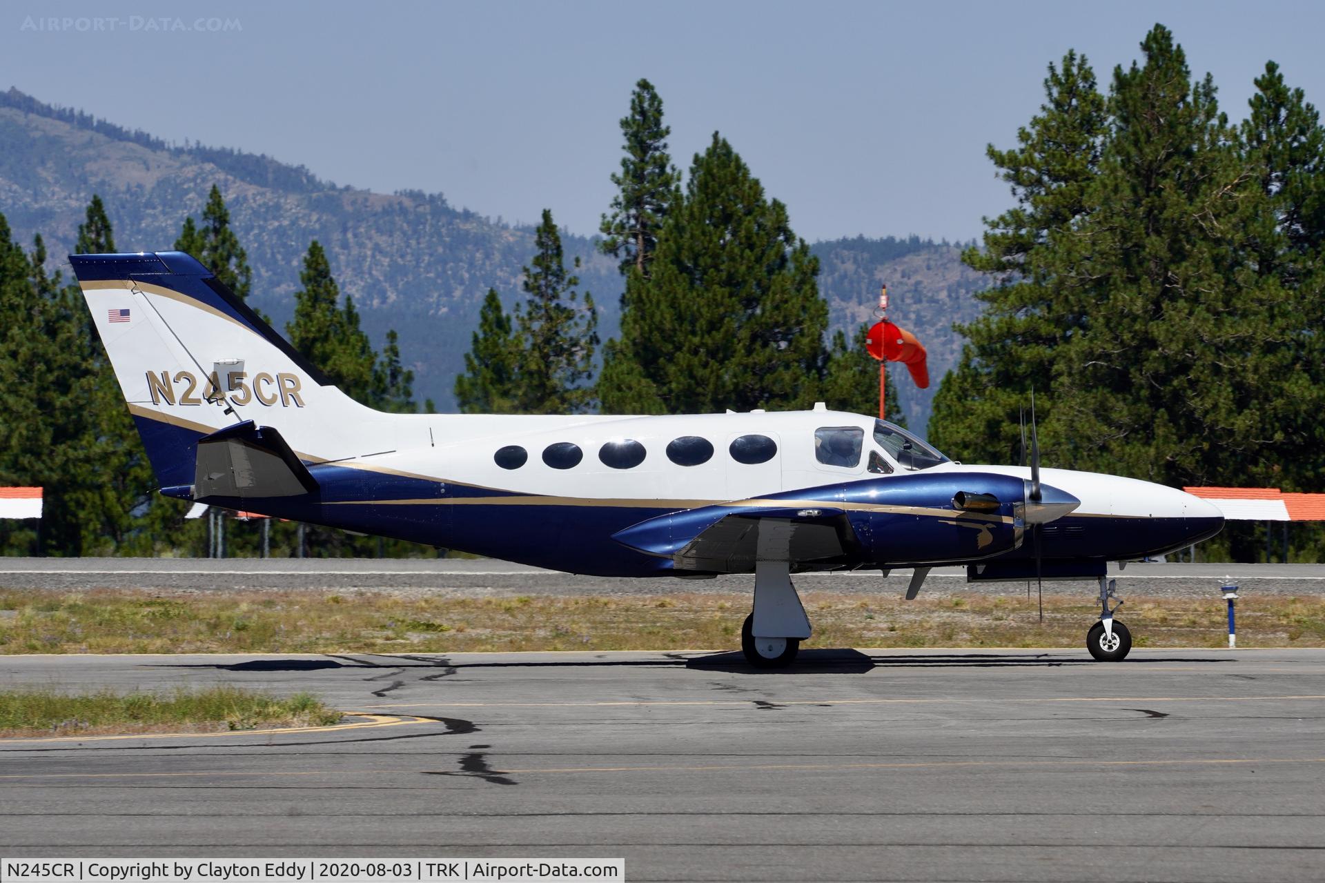 N245CR, 1981 Cessna 425 Conquest 1 C/N 425-0063, Truckee airport California 2020.