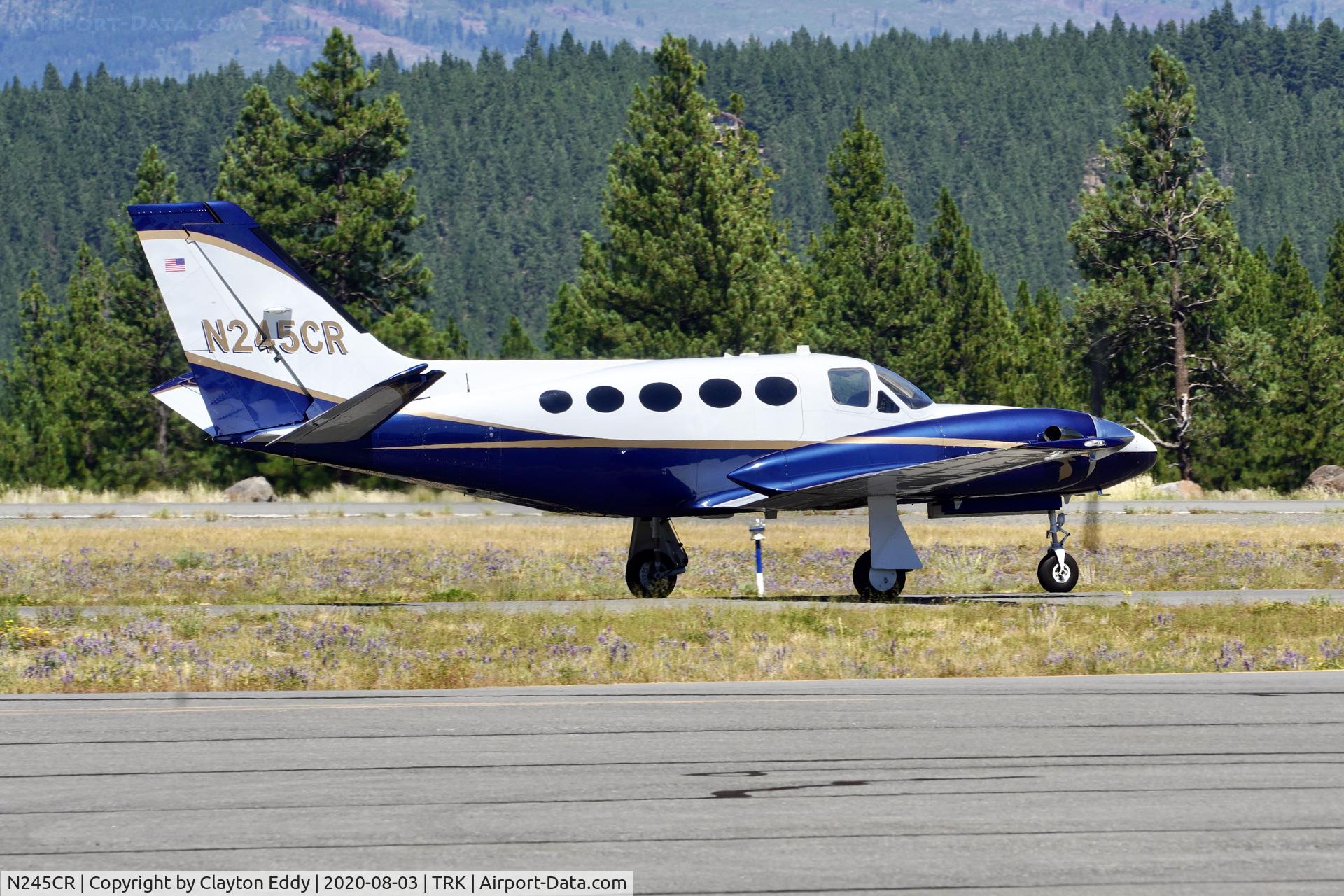 N245CR, 1981 Cessna 425 Conquest 1 C/N 425-0063, Truckee airport California 2020.