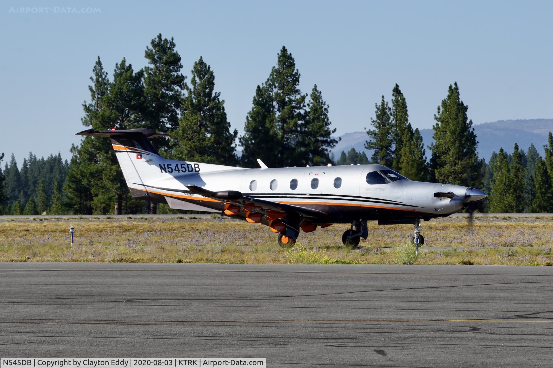 N545DB, 2017 Pilatus PC-12/47E C/N 1740, Truckee airport California 2020.