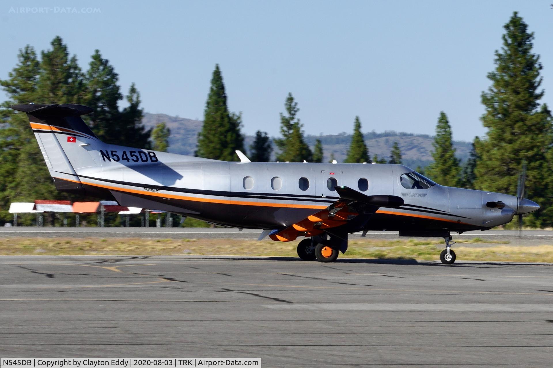 N545DB, 2017 Pilatus PC-12/47E C/N 1740, Truckee airport California 2020.