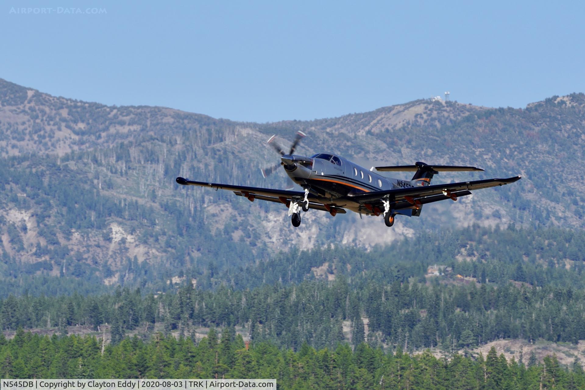 N545DB, 2017 Pilatus PC-12/47E C/N 1740, Truckee airport California 2020.