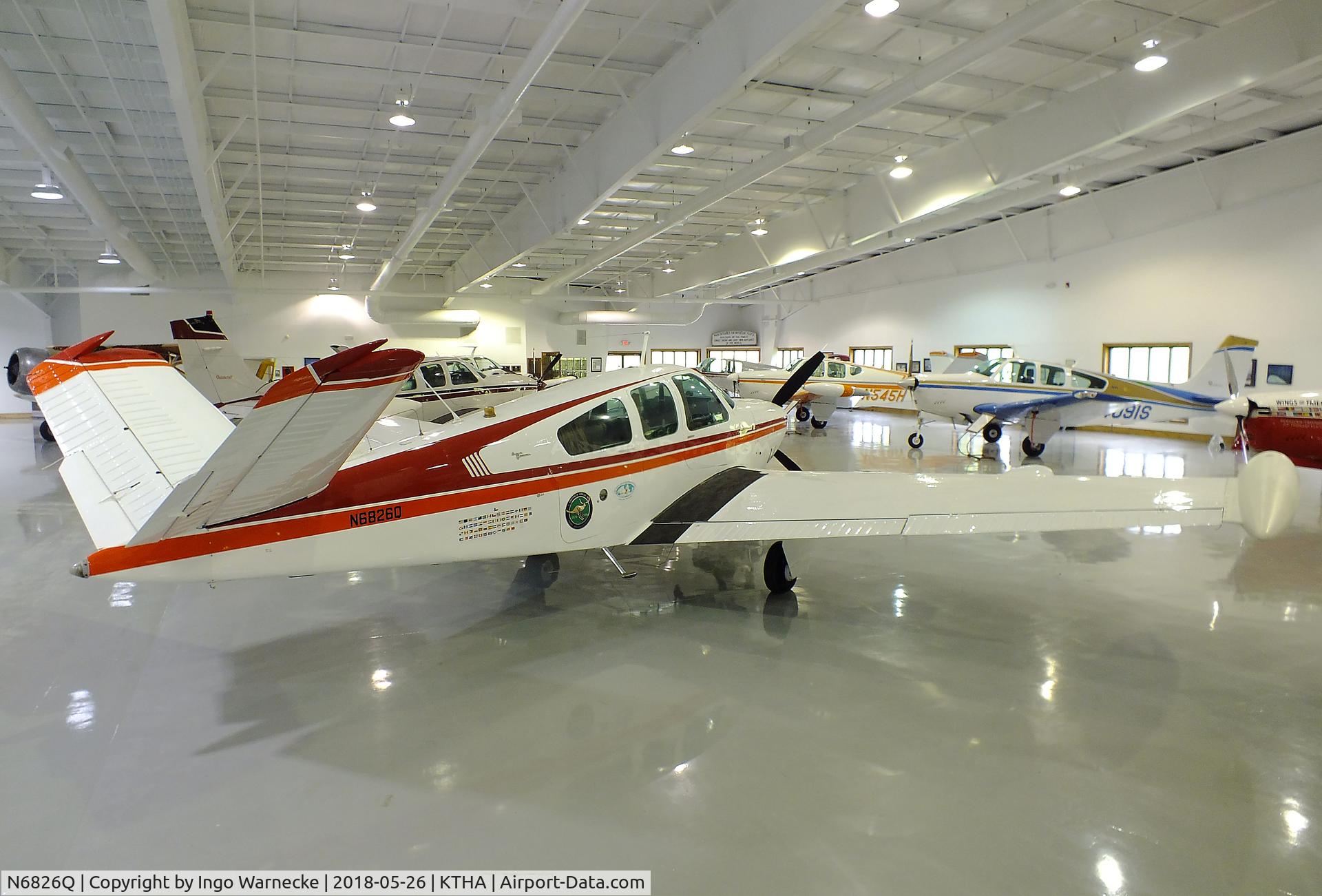 N6826Q, 1964 Beech S35 Bonanza C/N D-7450, Beechcraft S35 Bonanza at the Beechcraft Heritage Museum, Tullahoma TN