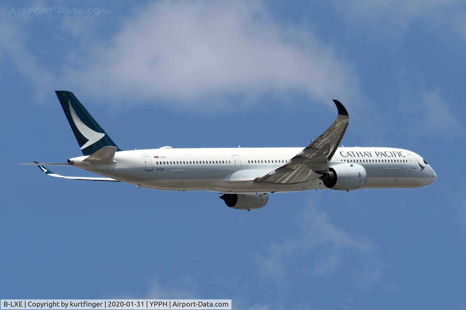 B-LXE, 2018 Airbus A350-1041 C/N 0225, Airbus A350-1041 msn 225 Cathay Pacific B-LXE. YPPH 31012020