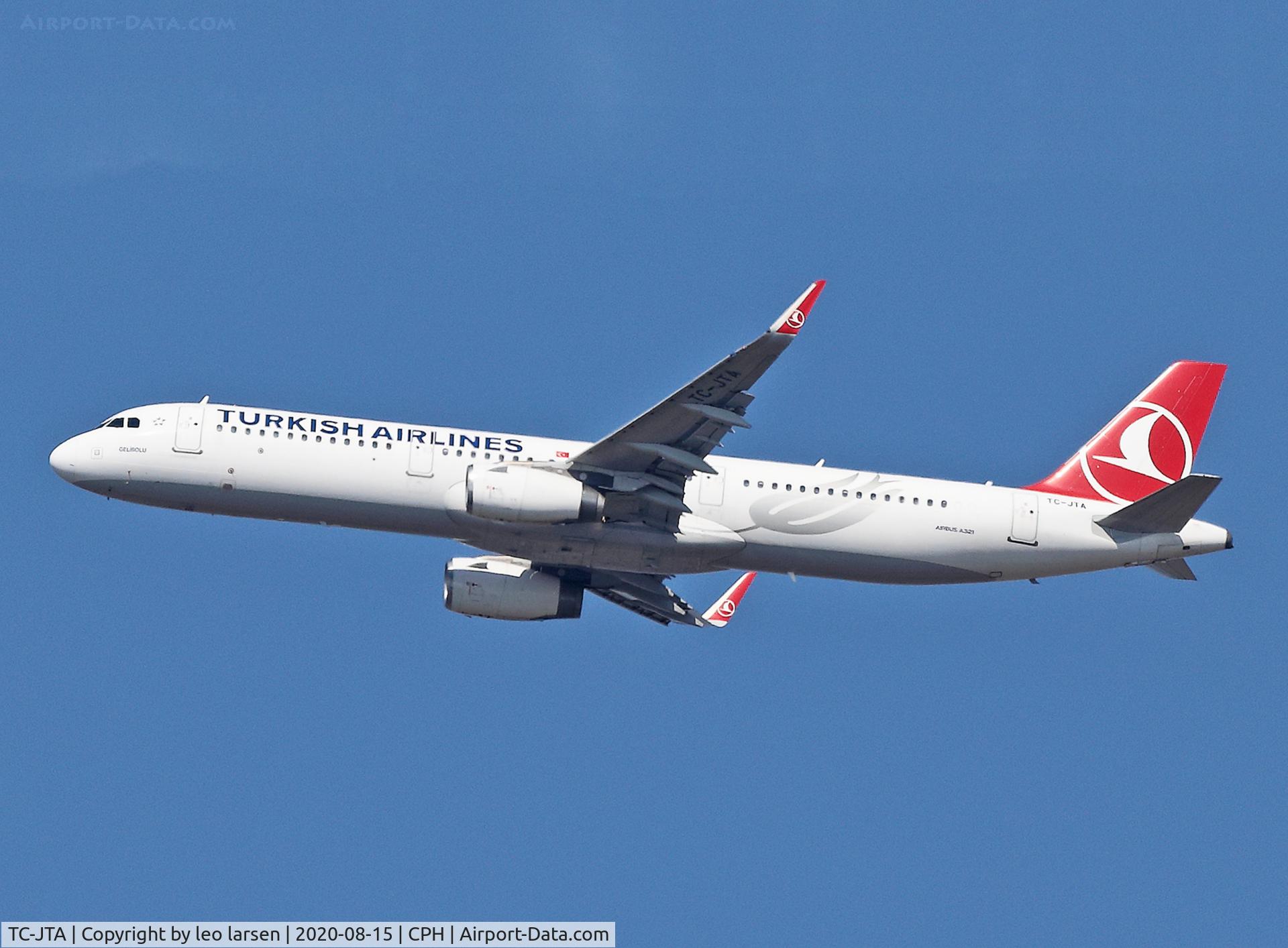TC-JTA, 2015 Airbus A321-231 C/N 6781, Copenhagen 15.8.2020