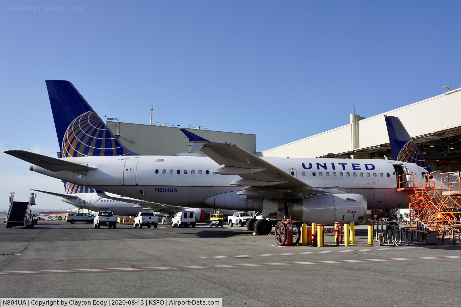 N804UA, 1997 Airbus A319-131 C/N 759, SFO 2020.