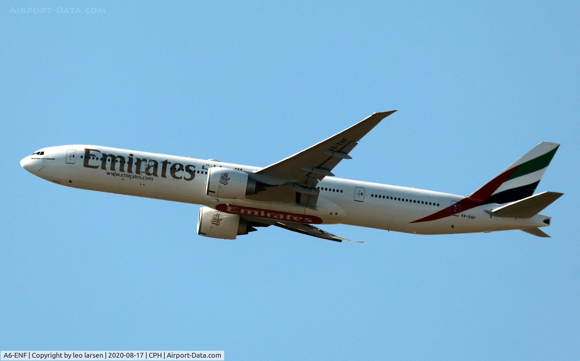 A6-ENF, 2013 Boeing 777-31H/ER C/N 41085, Copenhagen 17.8.2020