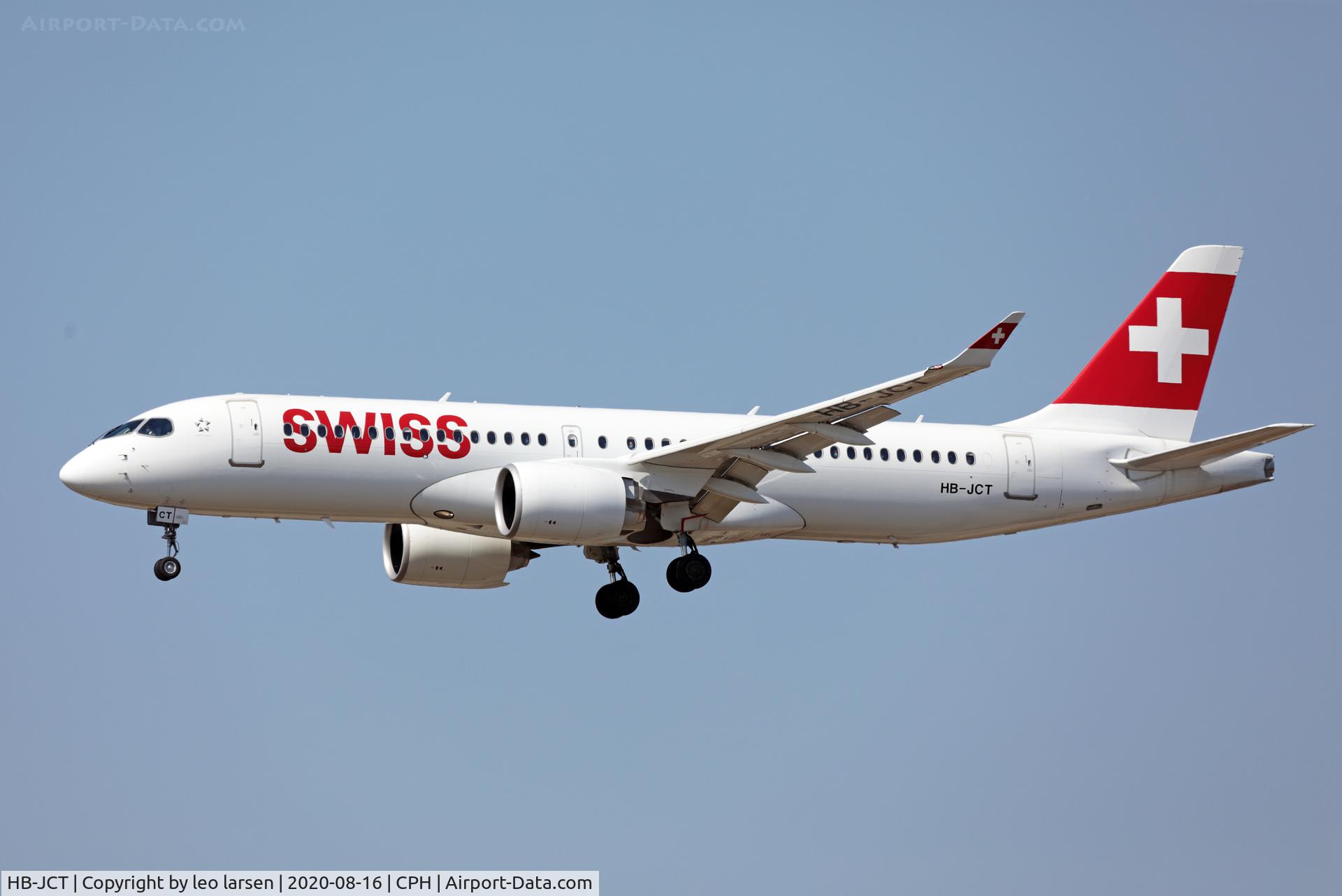 HB-JCT, 2018 Airbus A220-300 C/N 55046, Copenhagen 16.8.2020