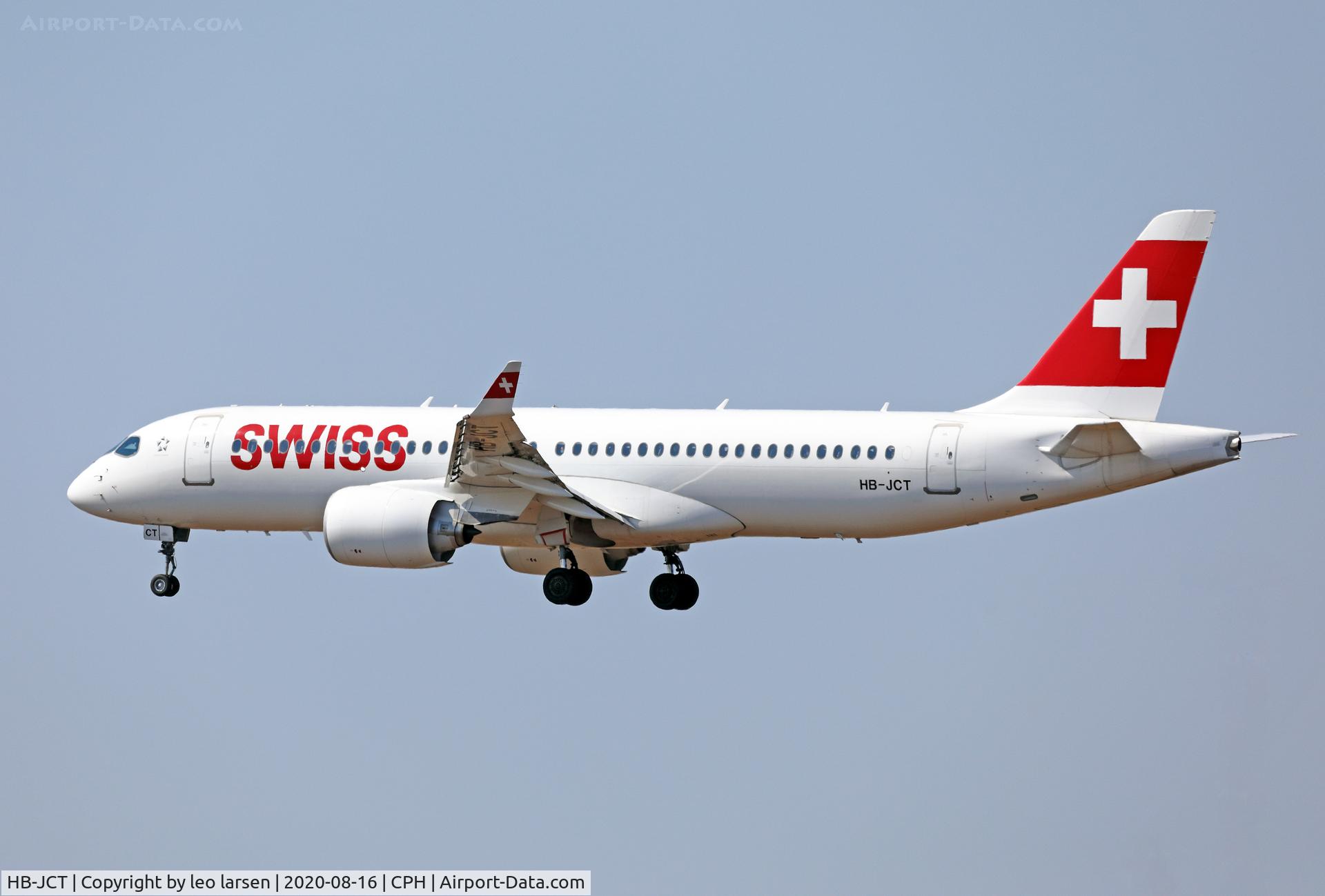 HB-JCT, 2018 Airbus A220-300 C/N 55046, Copenhagen 16.8.2020