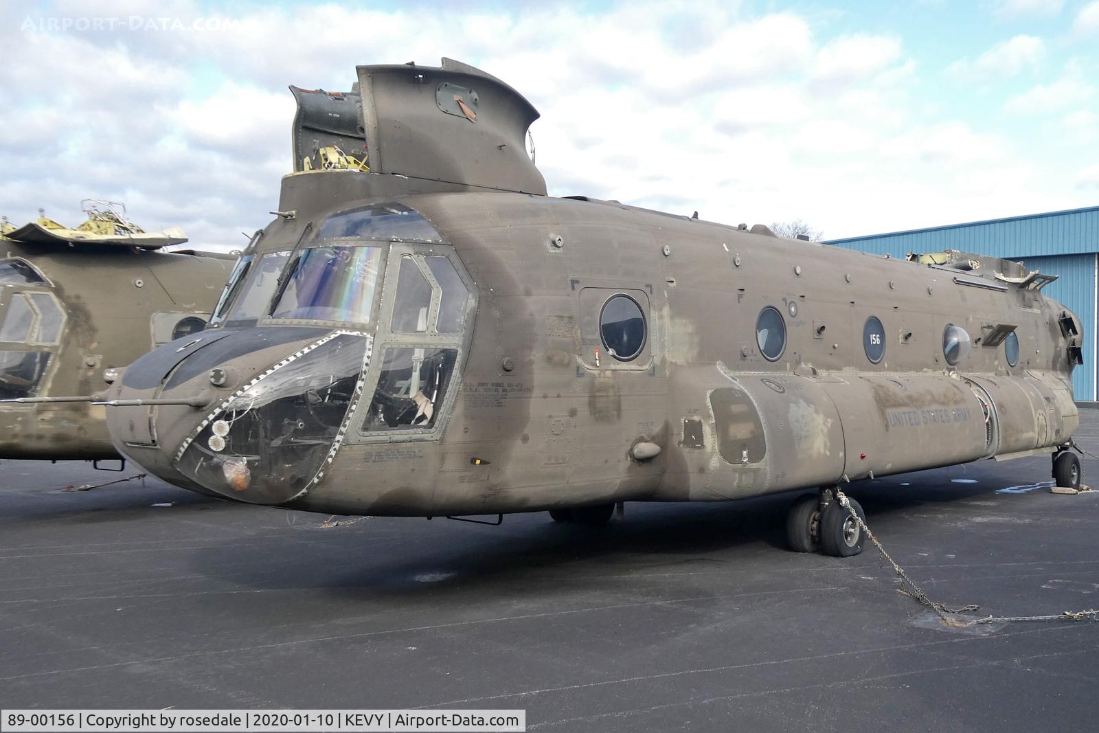 89-00156, 1989 Boeing Vertol CH-47D Chinook C/N M.3310, Stored, Stripped of parts, up for sale