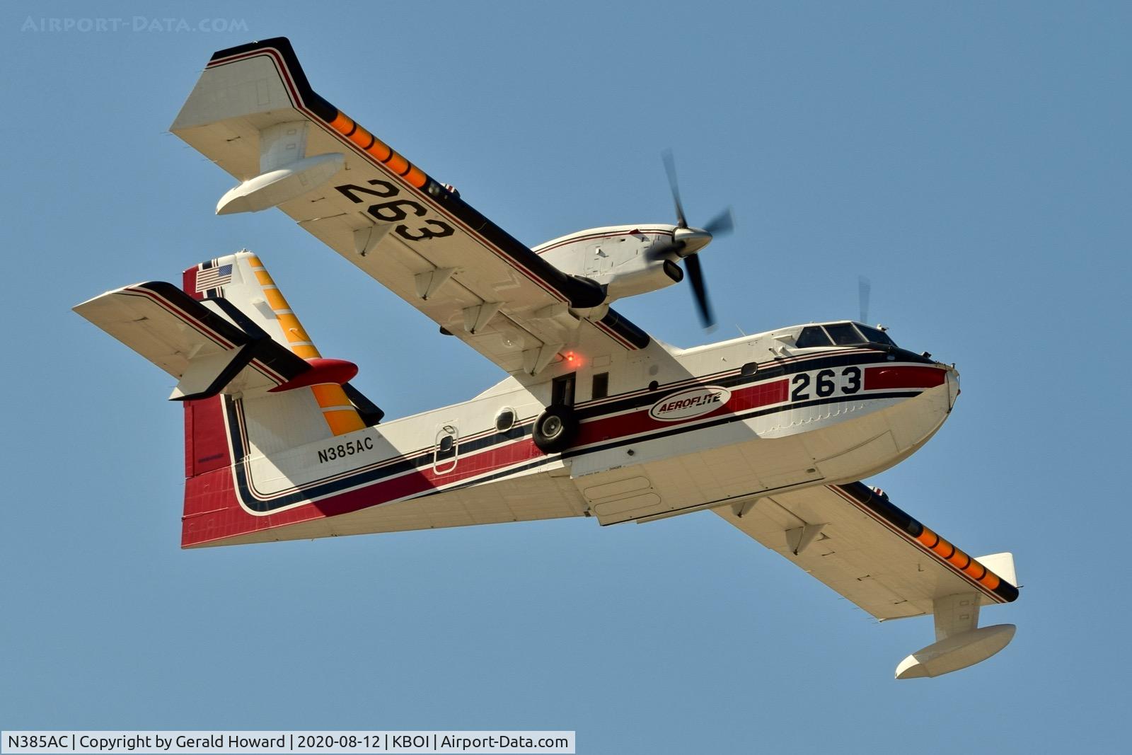 N385AC, 2015 Bombardier CL-415 (CL-215-6B11) C/N 2095, Climb out from 28R.