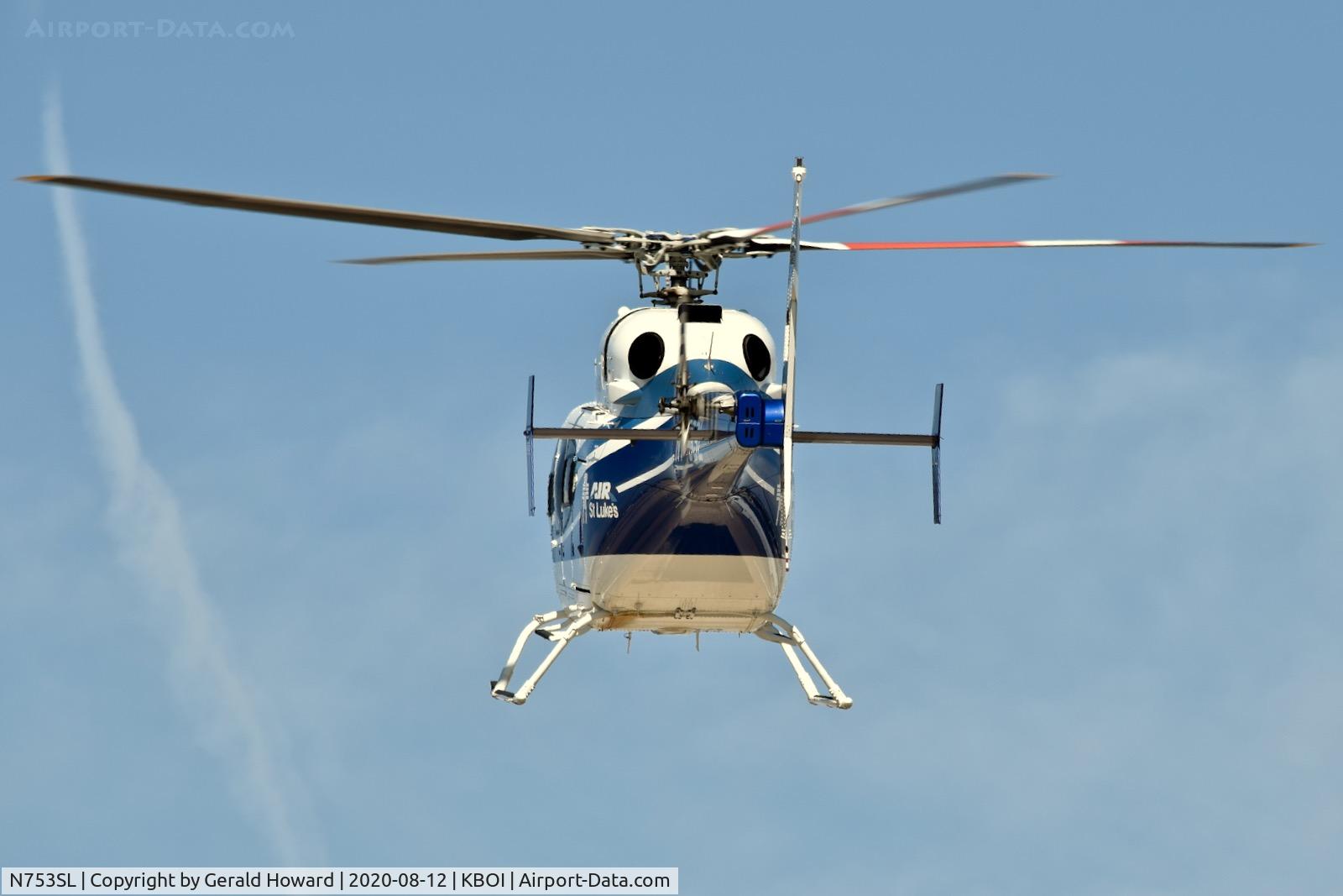 N753SL, Bell 429 GlobalRanger C/N 57305, Flyover at BOI.