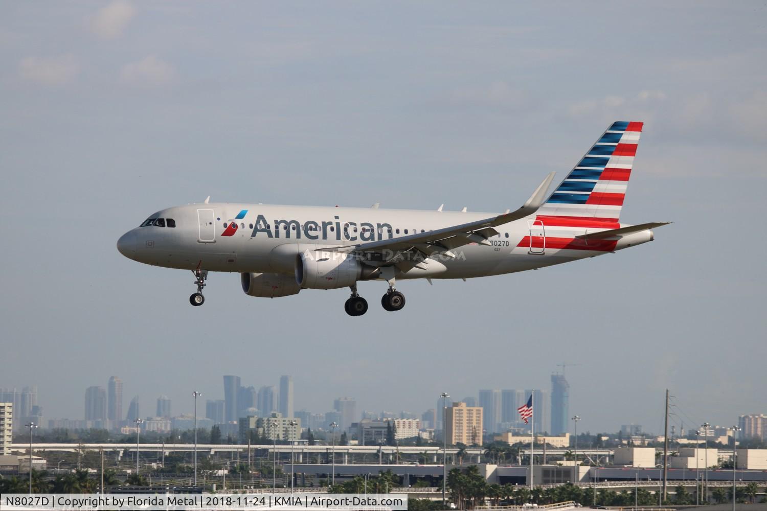 N8027D, 2015 Airbus A319-115 C/N 6437, AAL A319