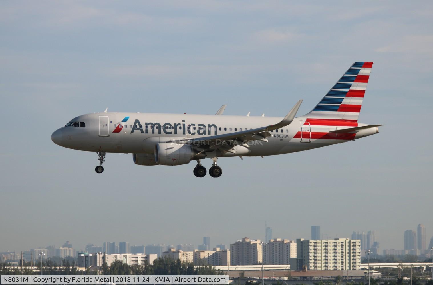 N8031M, 2015 Airbus A319-115 C/N 6595, AAL A319