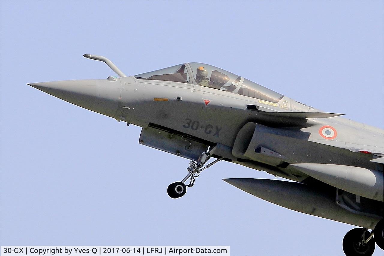 30-GX, 2014 Dassault Rafale C C/N 145, Dassault Rafale C, Take off rwy 08, Landivisiau Naval Air Base (LFRJ) Tiger Meet 2017