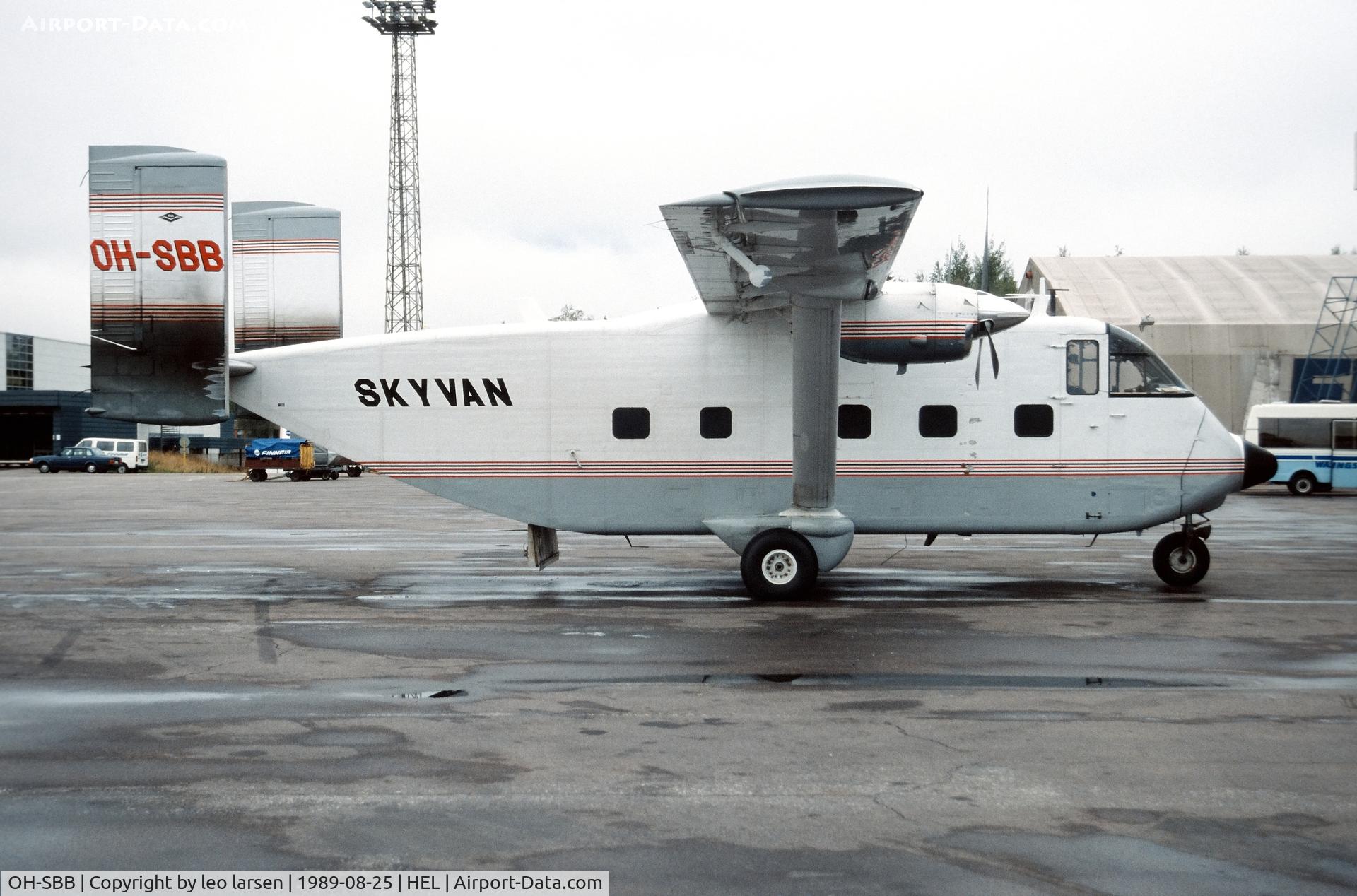 OH-SBB, 1967 Short SC-7 Skyvan 3 C/N SH.1838, Helsinki 25.8.1989