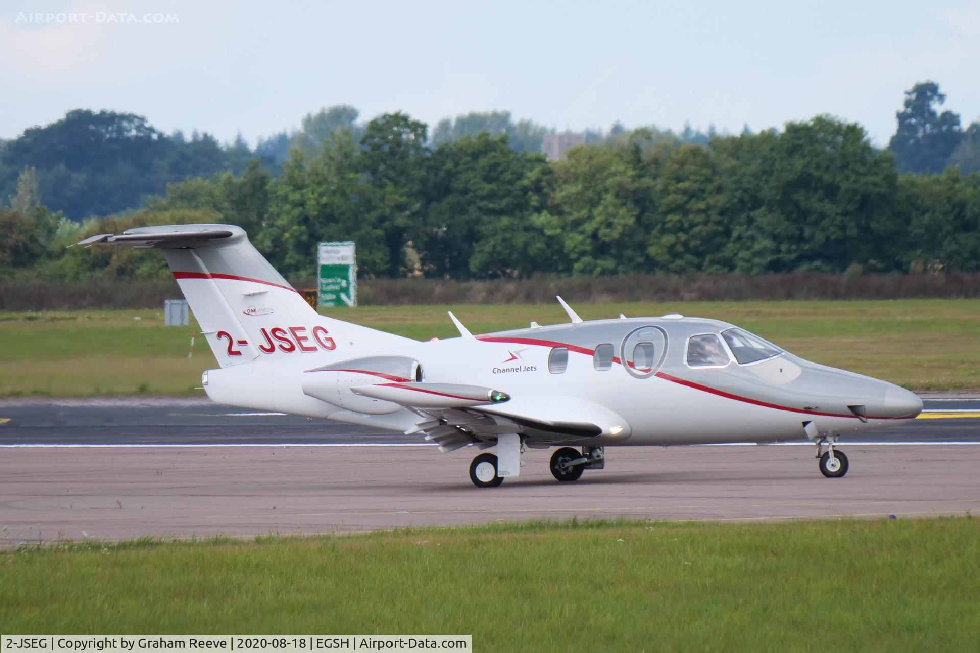 2-JSEG, 2008 Eclipse Aviation Corp EA500 C/N 000144, Departing from Norwich.