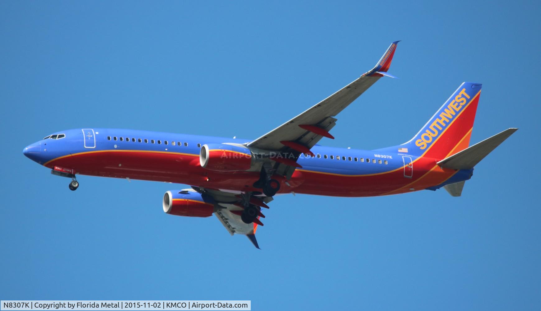 N8307K, 2012 Boeing 737-8H4 C/N 36987, SWA 737-800