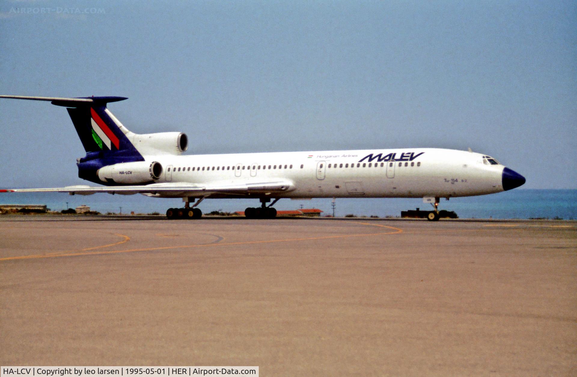 HA-LCV, 1982 Tupolev Tu-154B-2 C/N 82A544, Hekaklion 1.5.1995