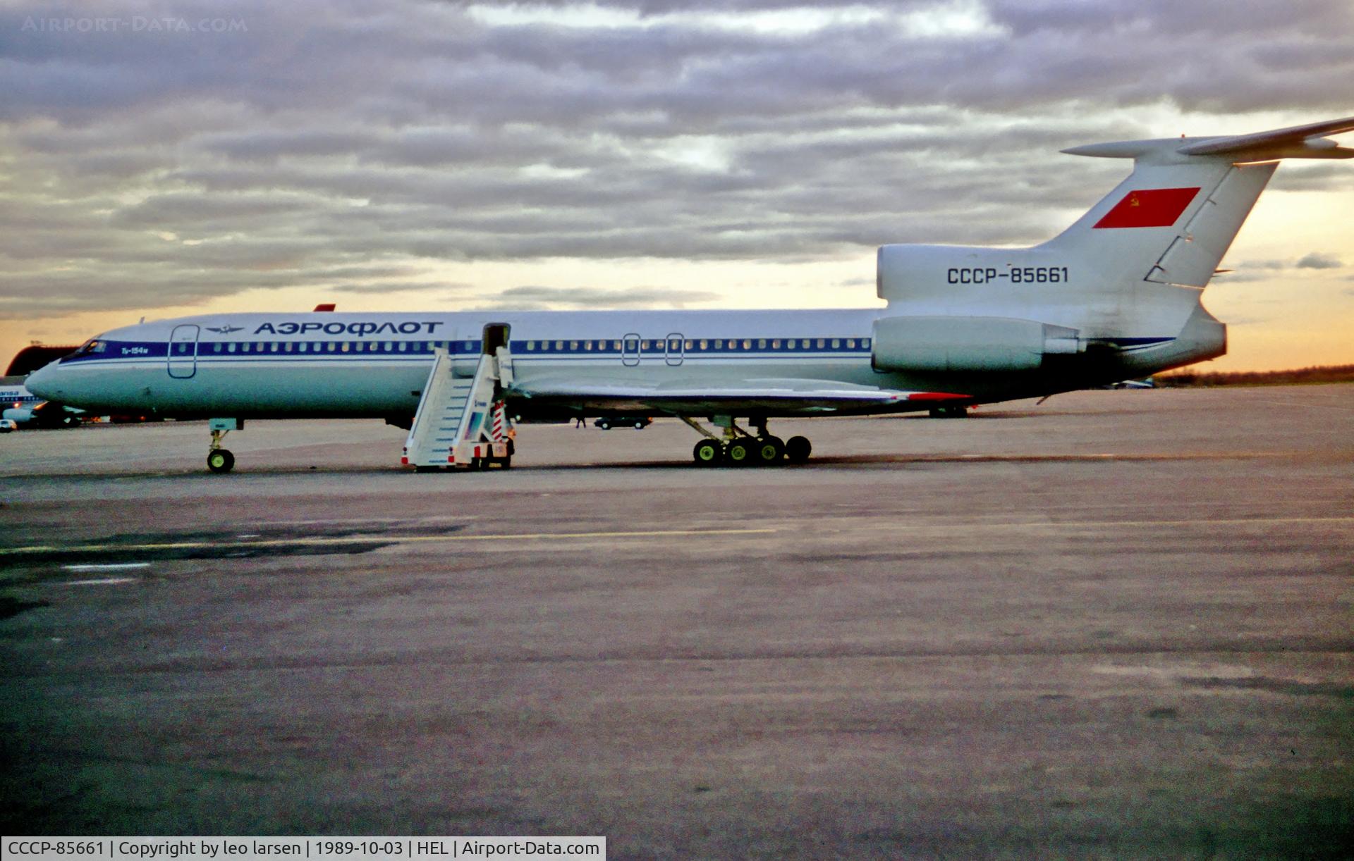 CCCP-85661, 1989 Tupolev Tu-154M C/N 89A811, Helsinki 3.10.1989