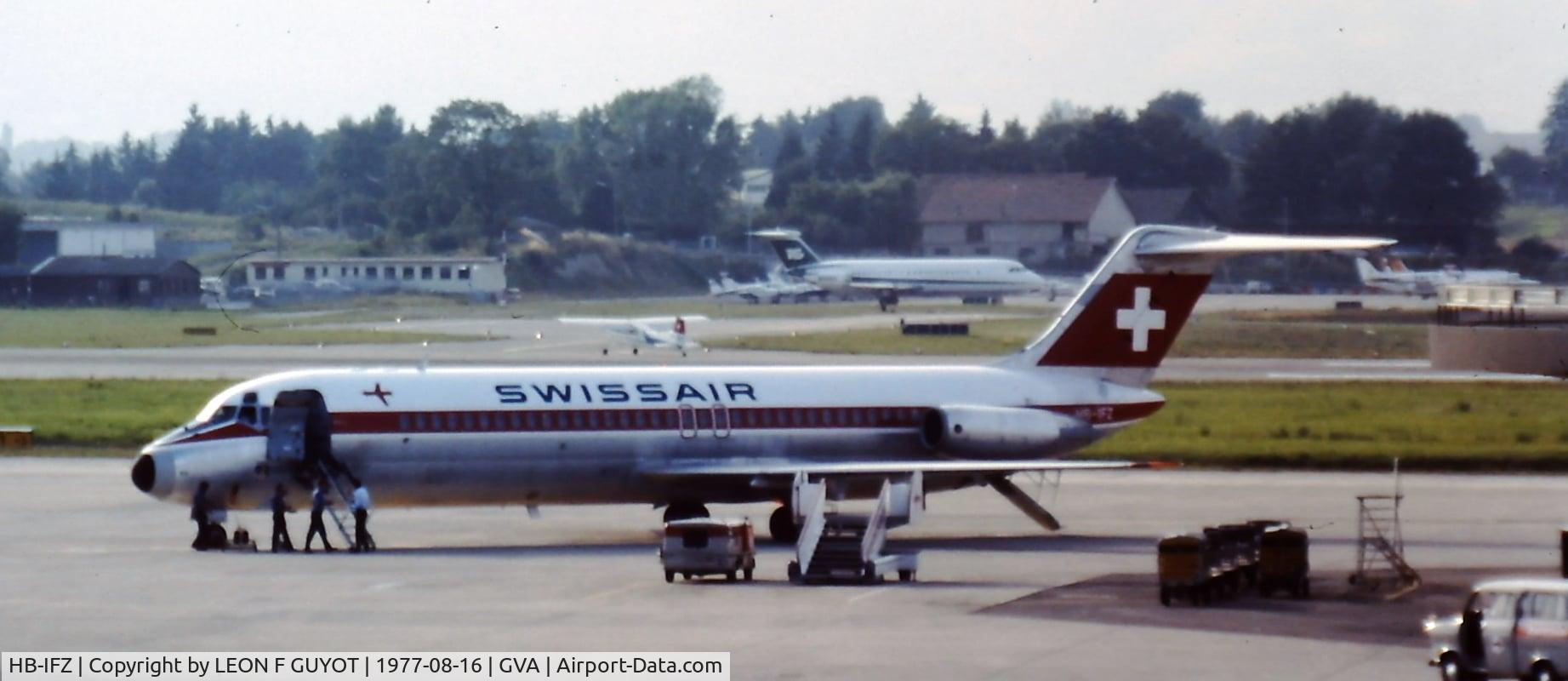 HB-IFZ, 1970 Douglas DC-9-32 C/N 47479, Seen at HB-CHO, Geneva, 16th August 1977