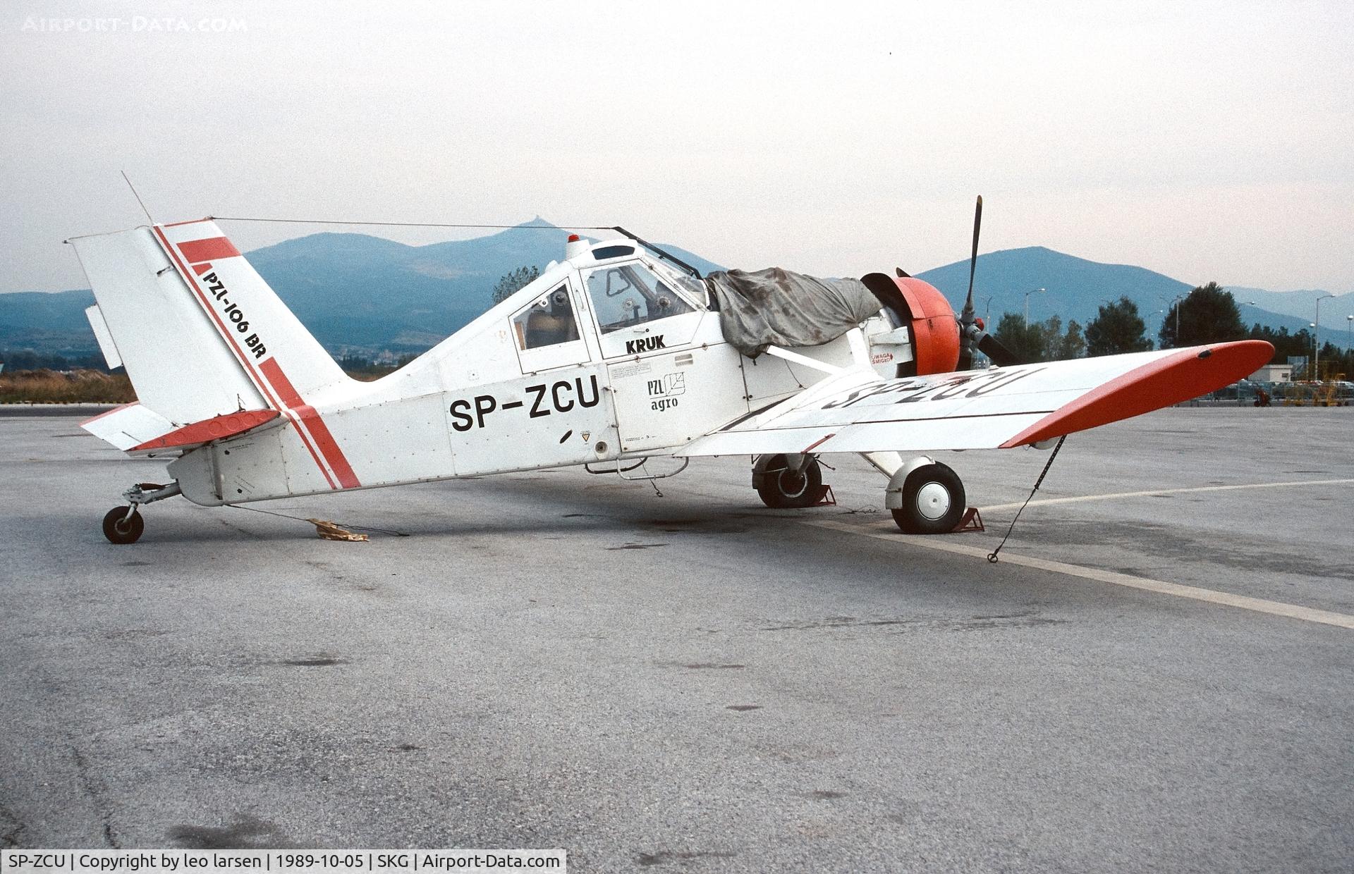 SP-ZCU, PZL-Okecie PZL-106BR Kruk C/N 08850176, Thessaloniki 5.10.1989